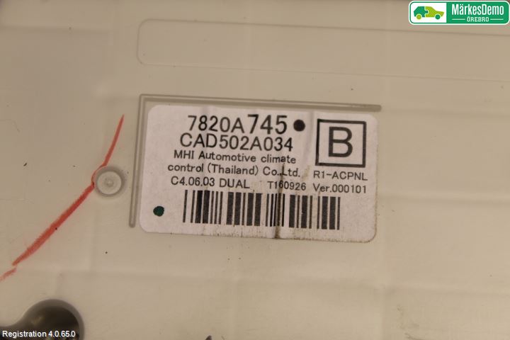 Mitsubishi L200 16-23 Varme Ac Betjening-Display