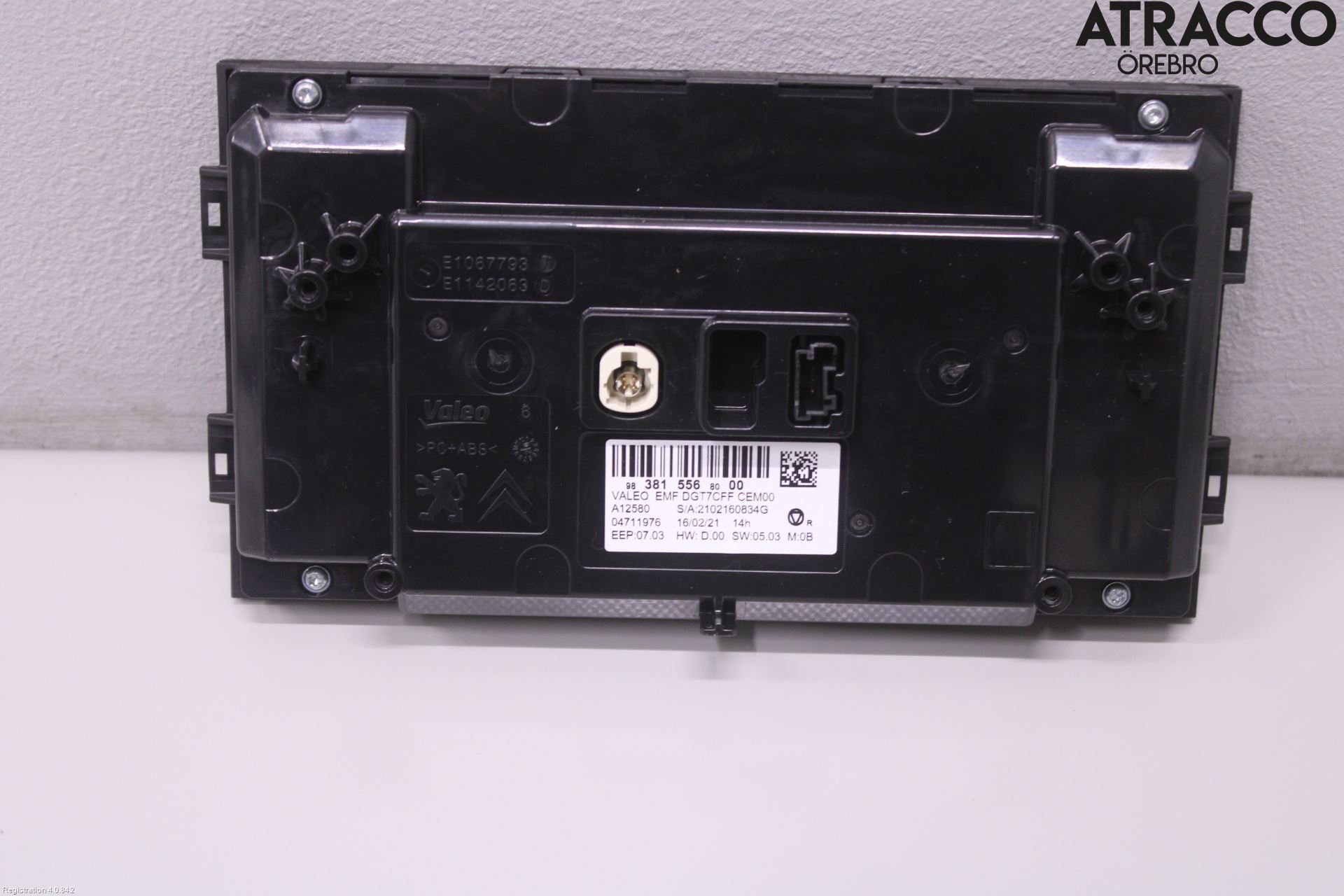 Peugeot 308 14-21 Instr Skjerm Dvd-Gps-Ac-Tlf