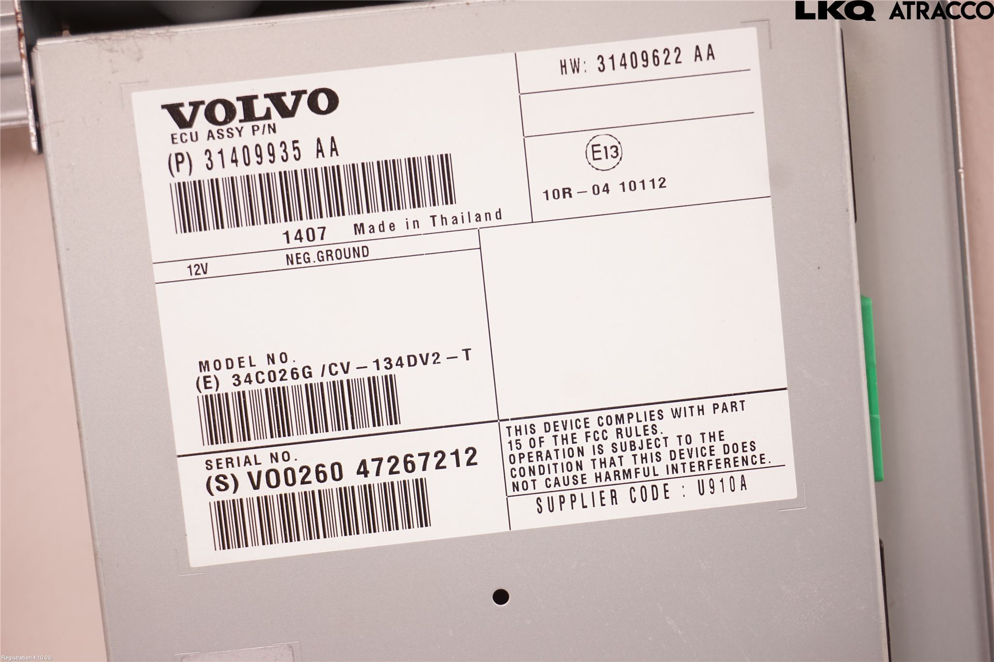 Volvo V40 12-19 Stereo Forsterker