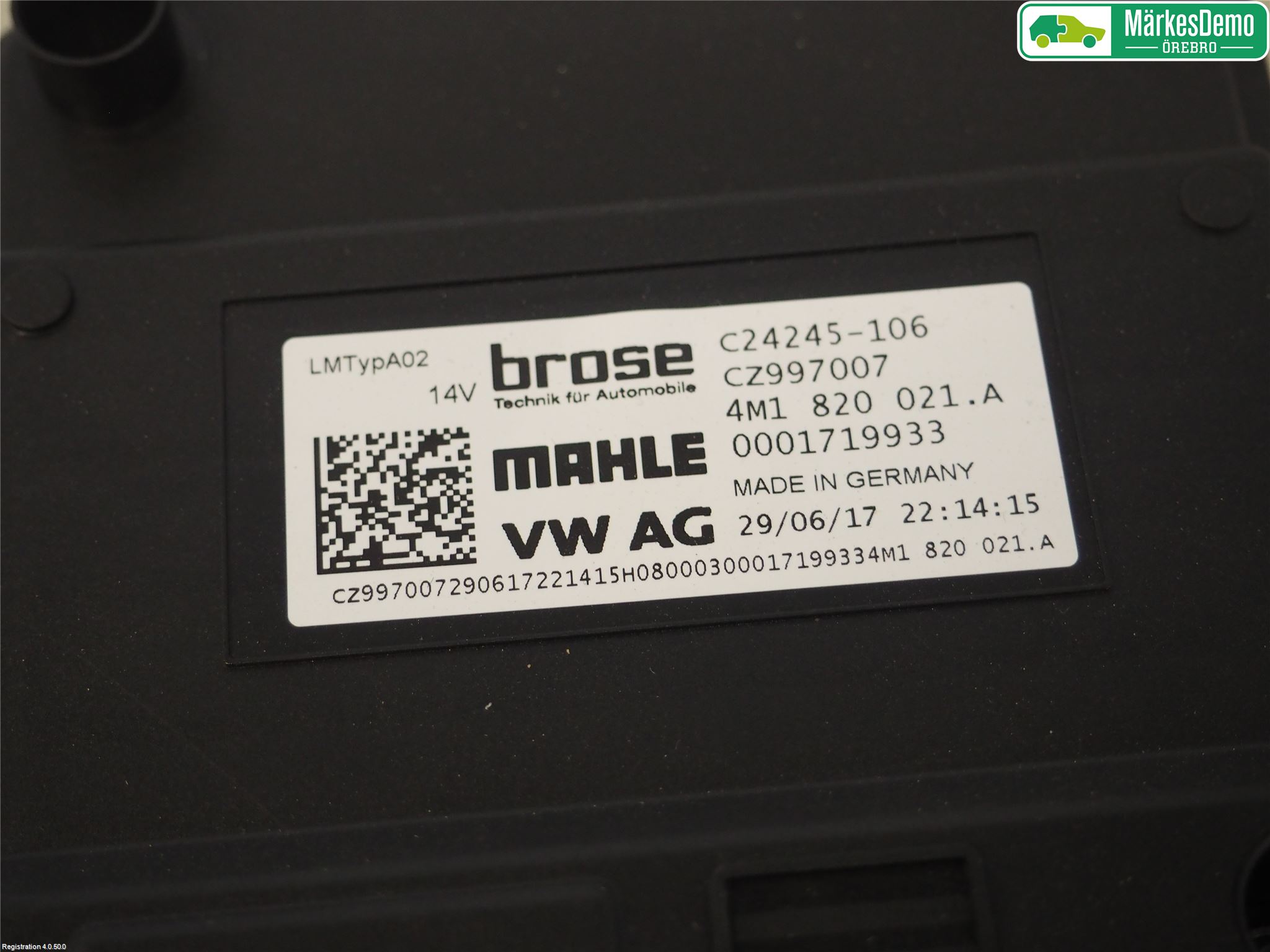 Audi A4/S4 B9 16-19 Varme Ac Varmeapparatvifte