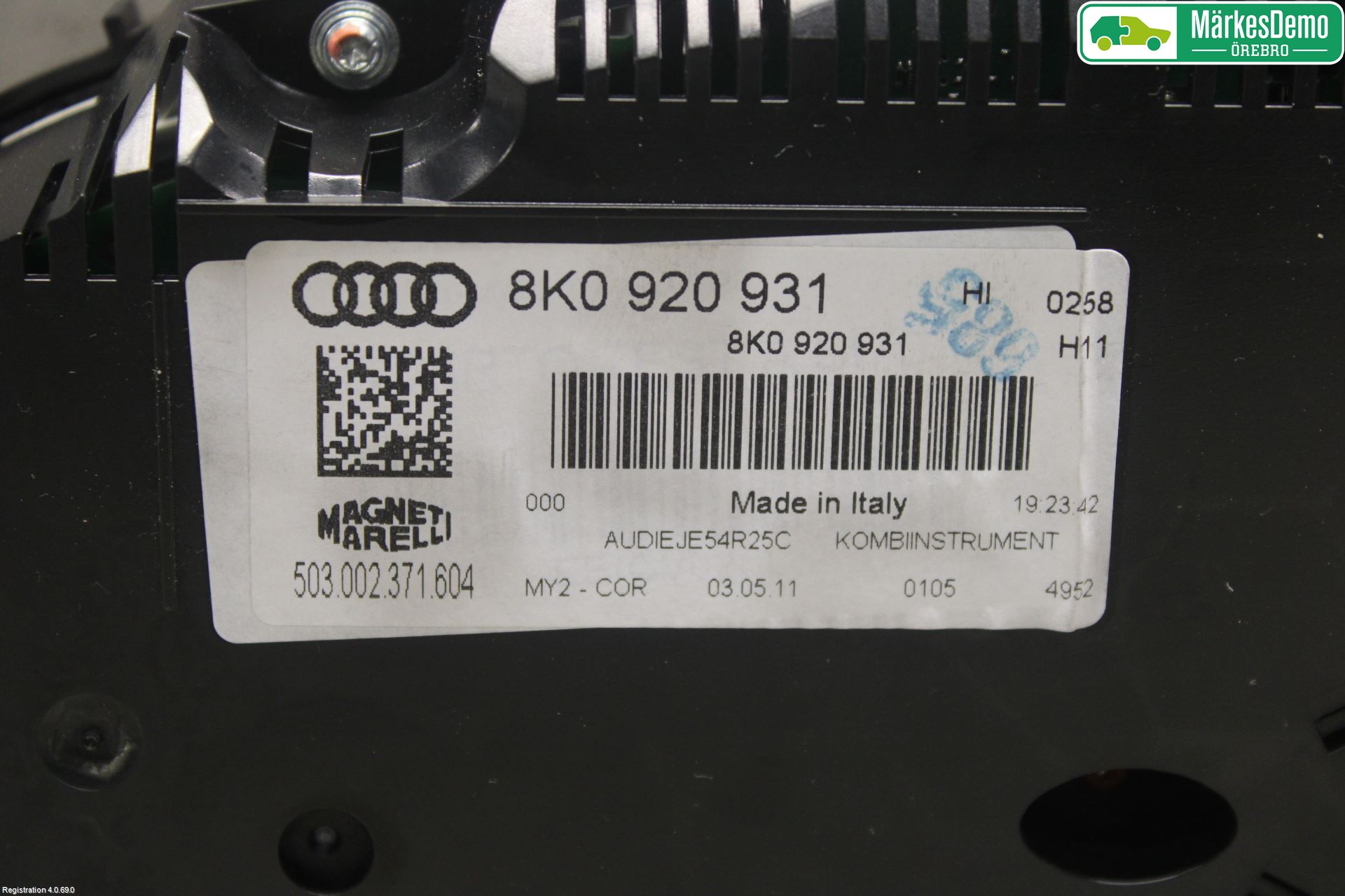 Audi A4/S4 08-11 Instr Kombinert