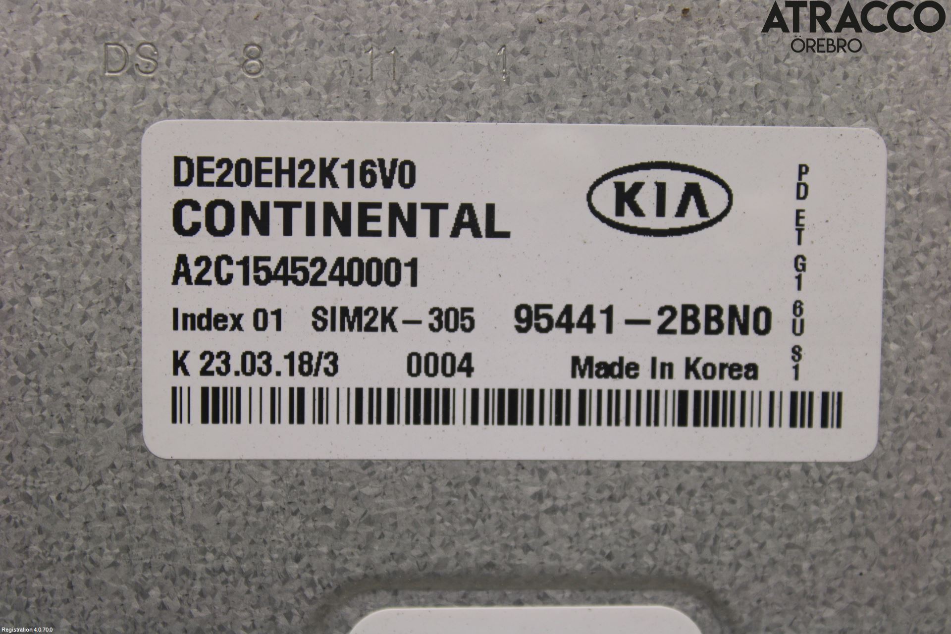 Kia NIRO (DE) 17-22 Styreenhet Gearkasse