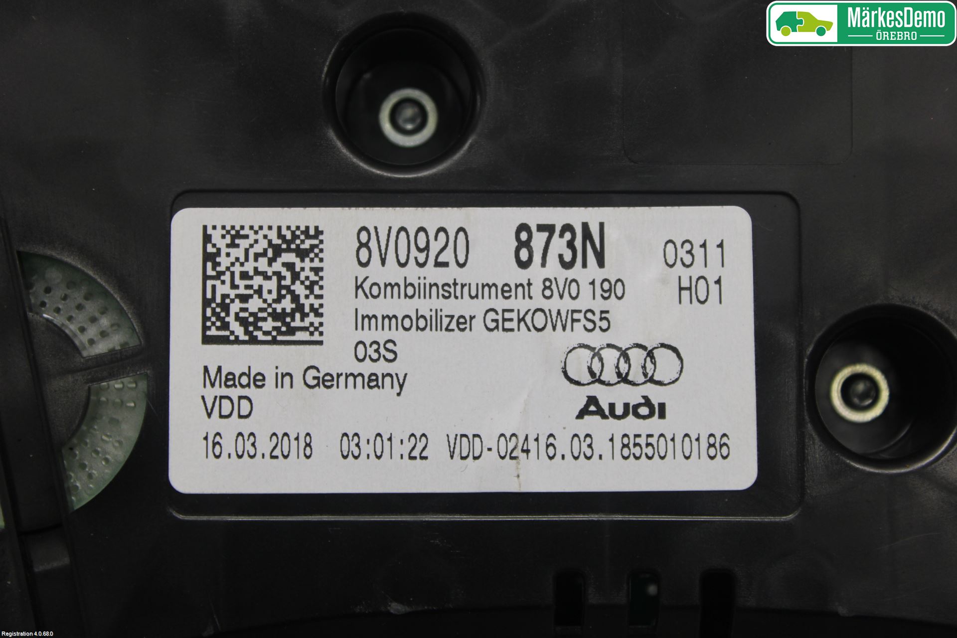 Audi A3/S3 8V 13-20 Instr Kombinert