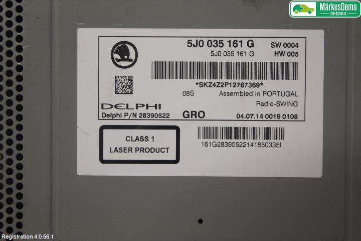 Skoda FABIA 07-14 Stereo Radio