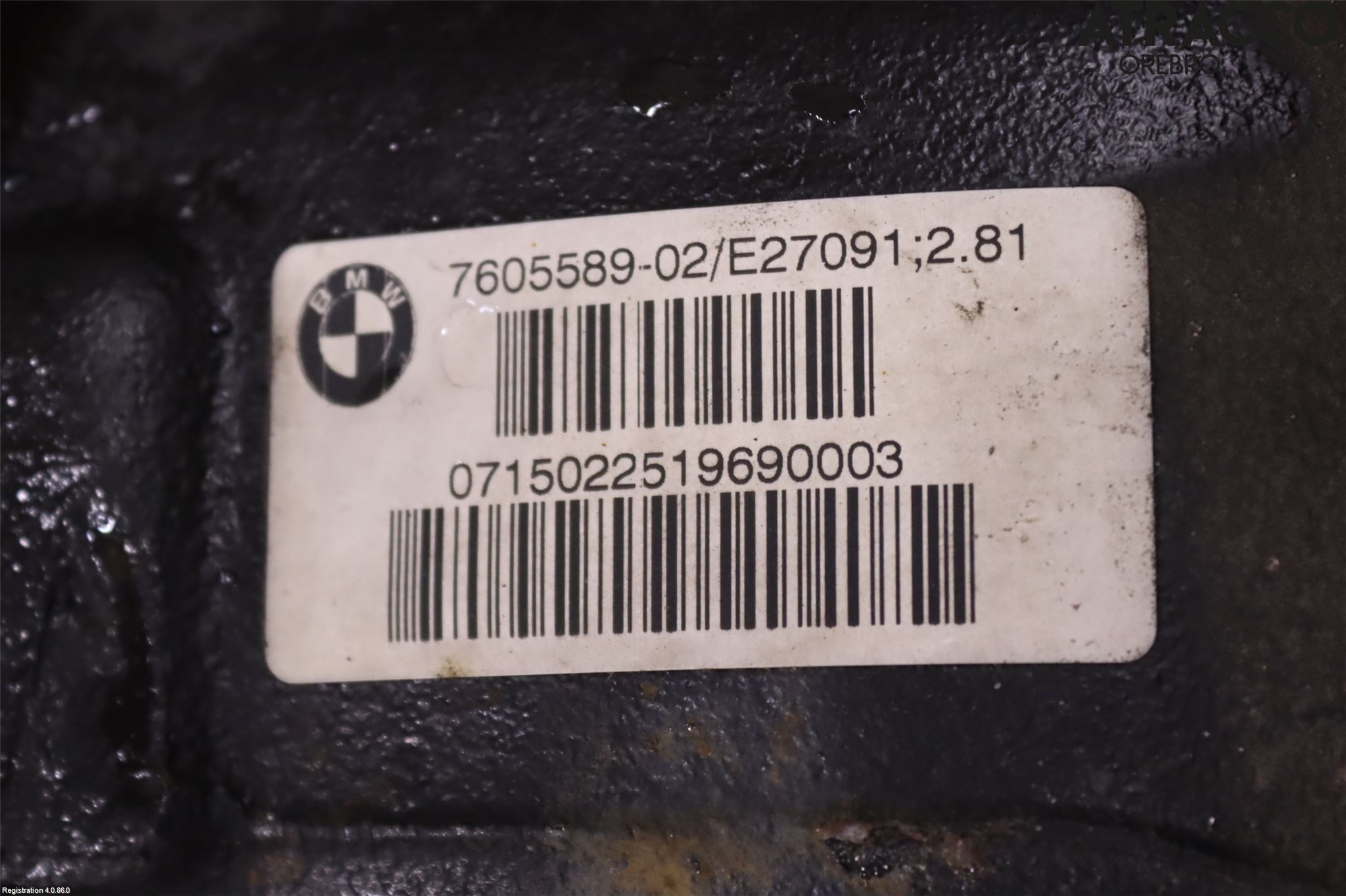 BMW 4 F32/F33/F82/F83 13-20 Bakaksel Kardang Bak -Diff