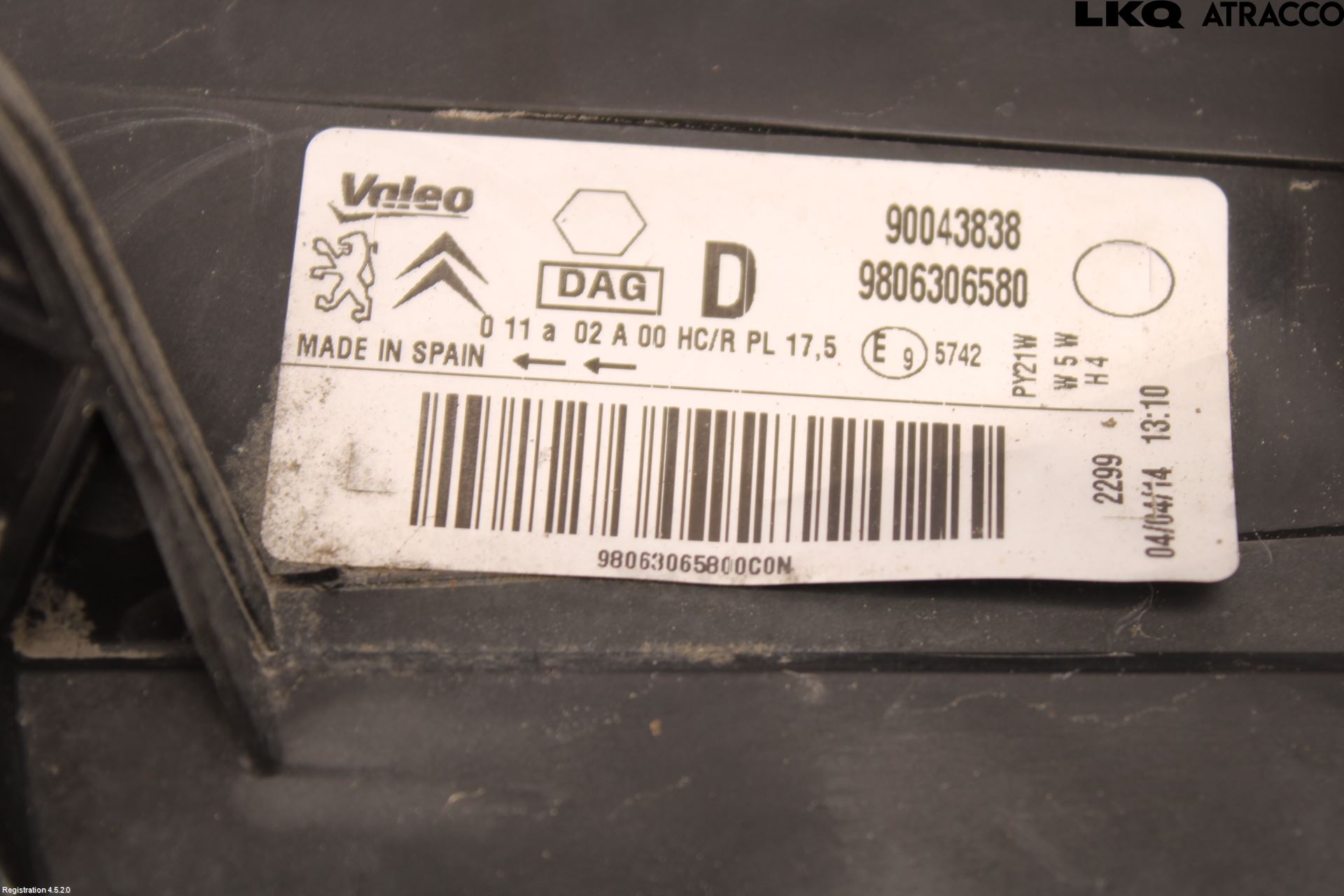 Citroen BERLINGO 08-18 Frontlykt Høyre