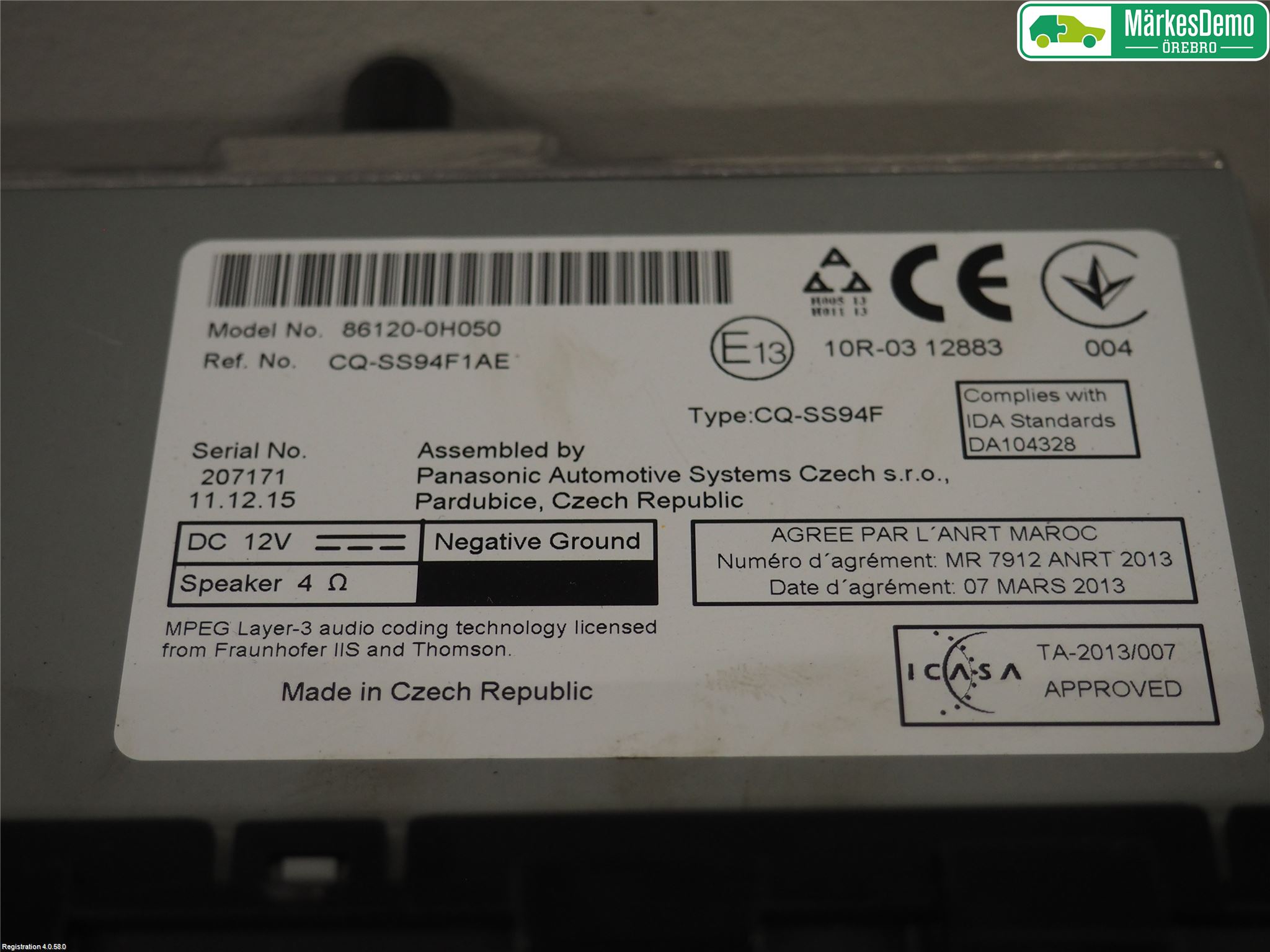 Peugeot 108 15-22 Stereo Radio