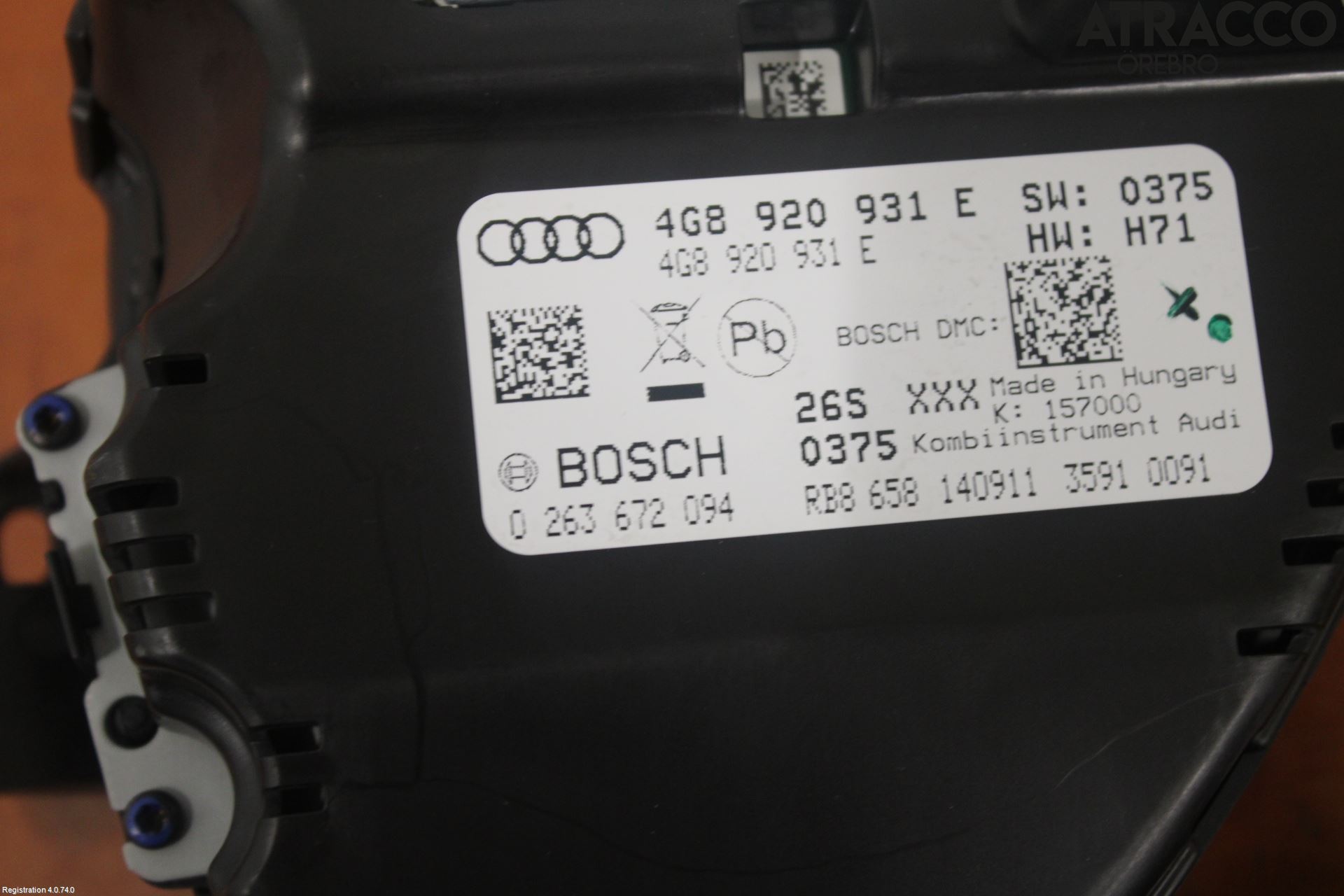 Audi A6/S6 4G 11-18 Instr Kombinert