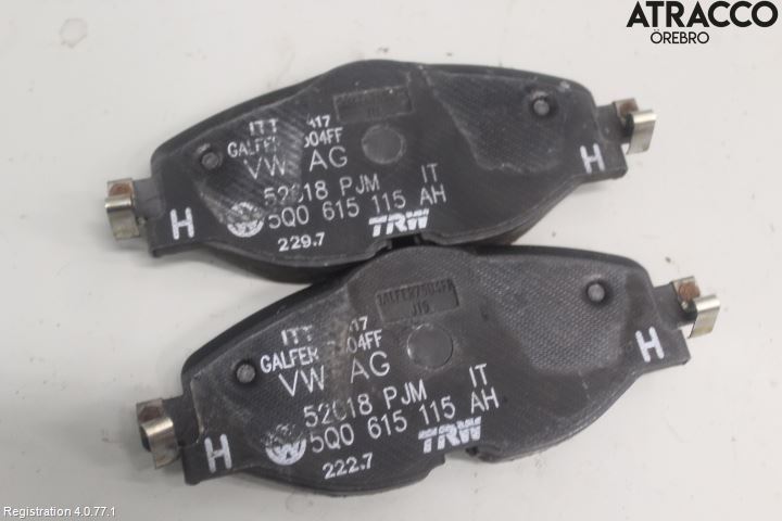 Volkswagen VW CADDY 16-20 Bremsebelegg Foran