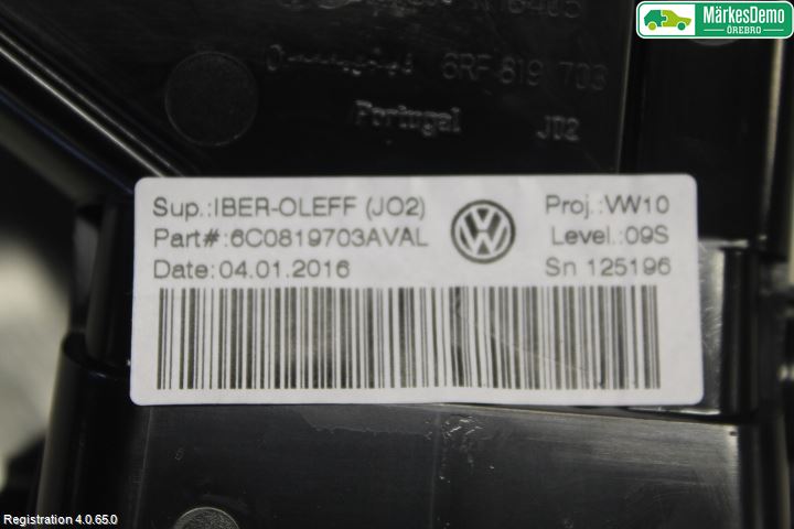 Volkswagen VW POLO 10-17 Dashbord Kanal - Dyse
