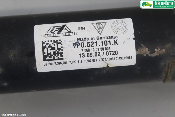 Volkswagen VW TOUAREG 7P 11-18 Mellomaksel Fremre