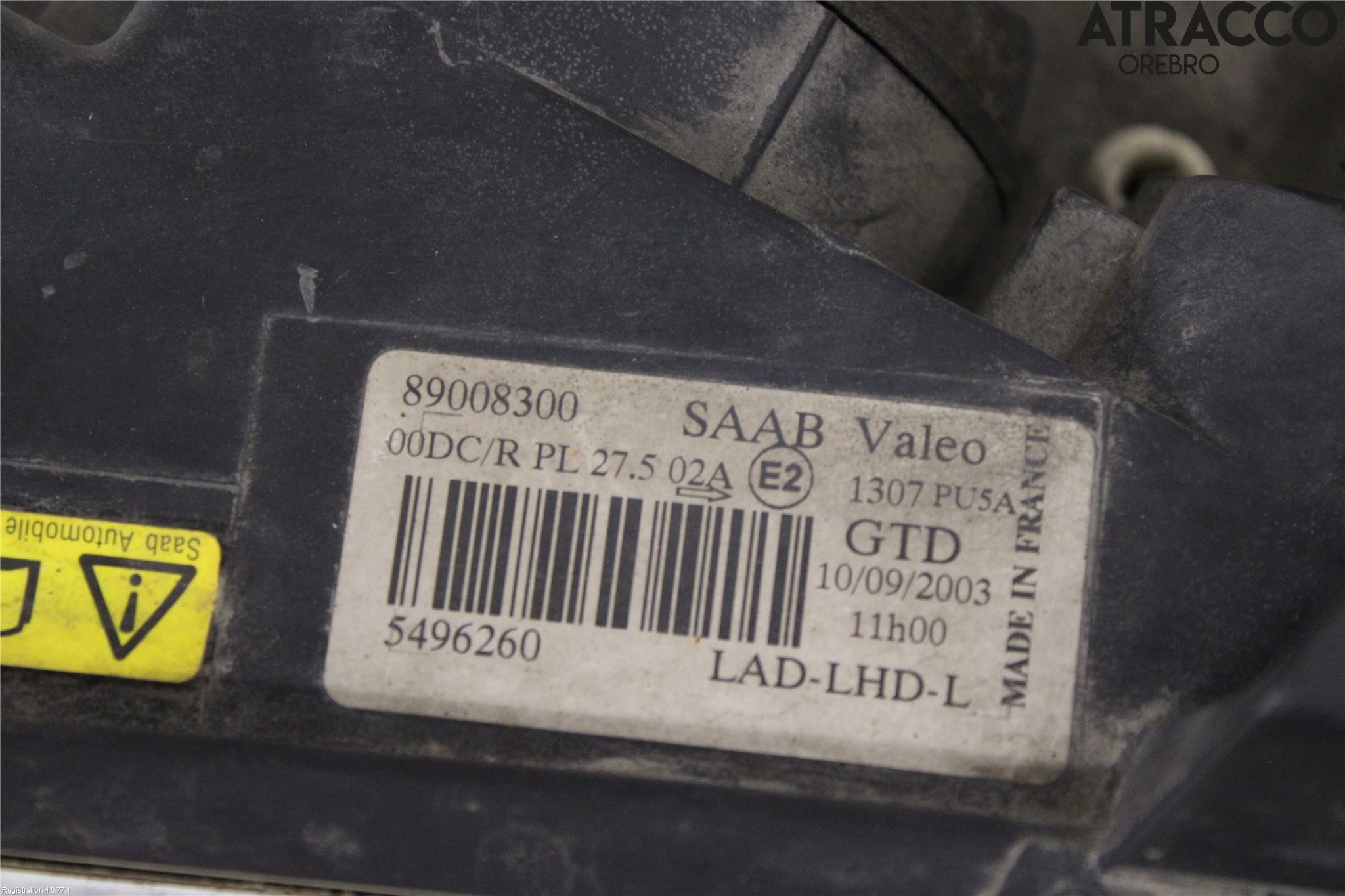 Saab 9-5 -05 Frontlykt Venstre