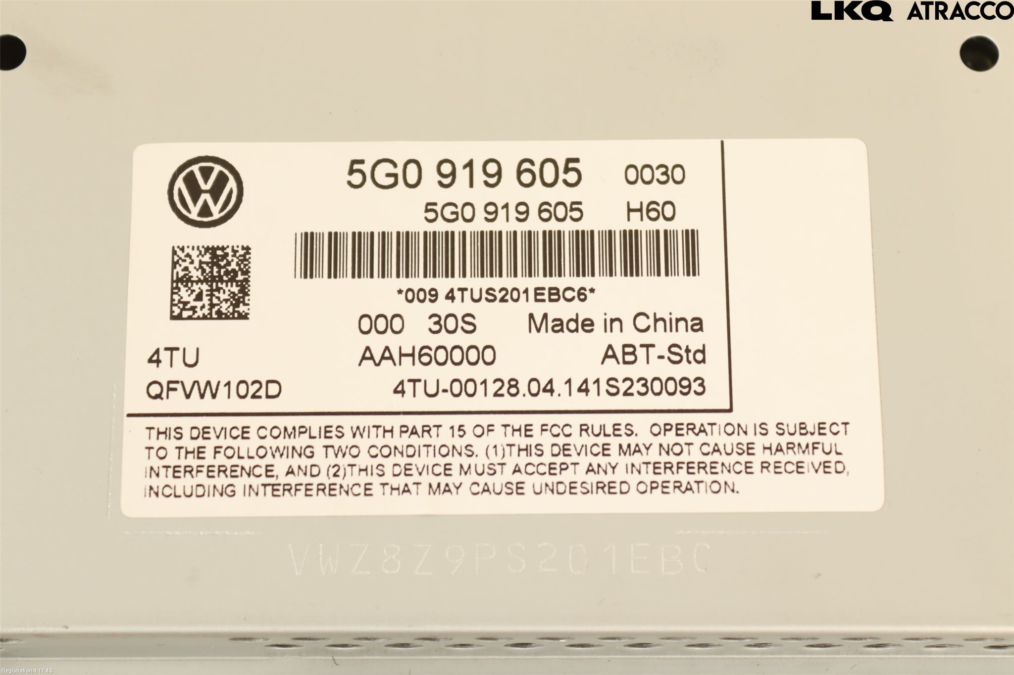 Volkswagen VW GOLF / E-GOLF VII 13-20 Multifunktionsdisplay