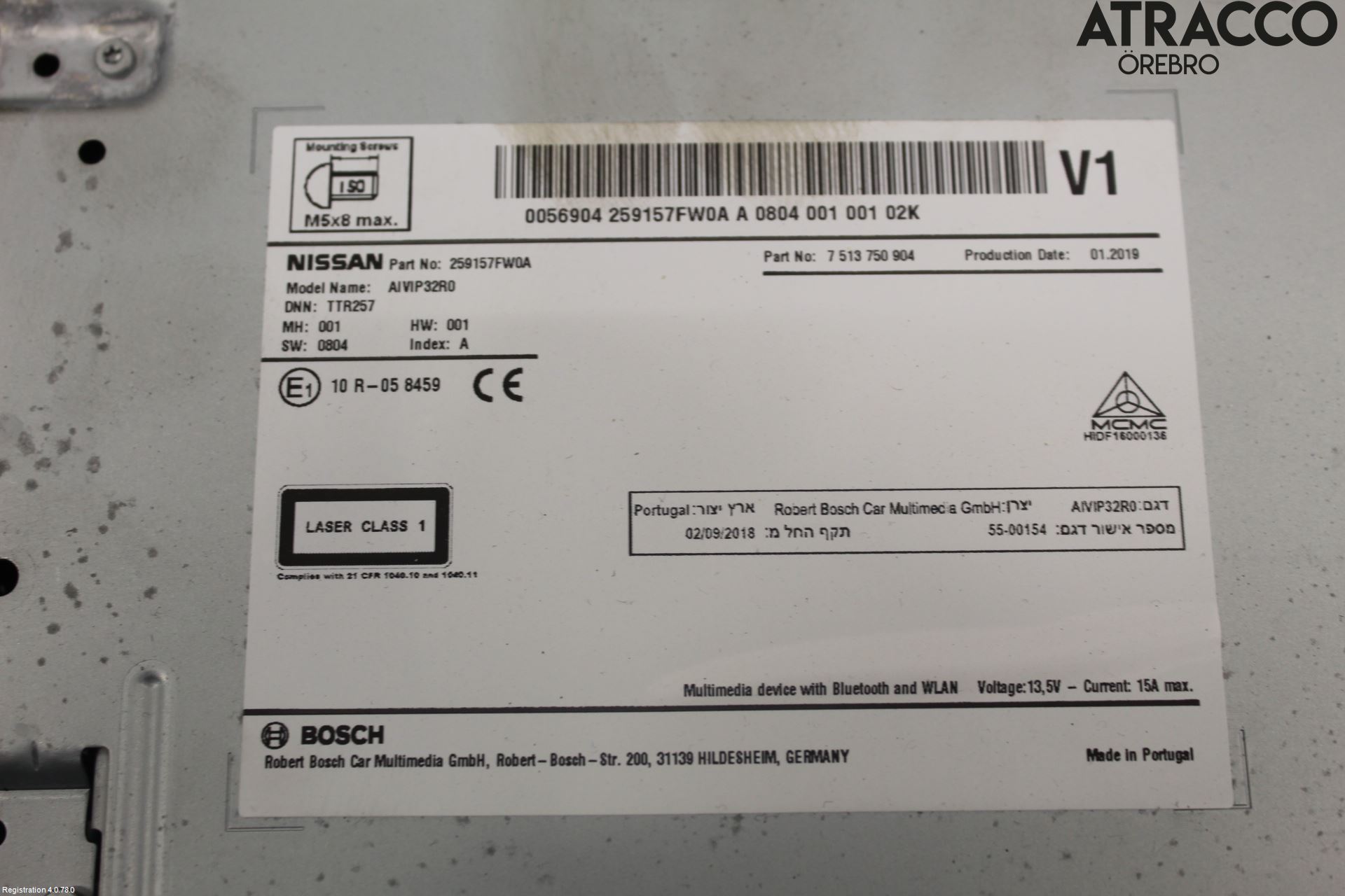 Nissan QASHQAI 17-21 Stereo Radio Med Cd
