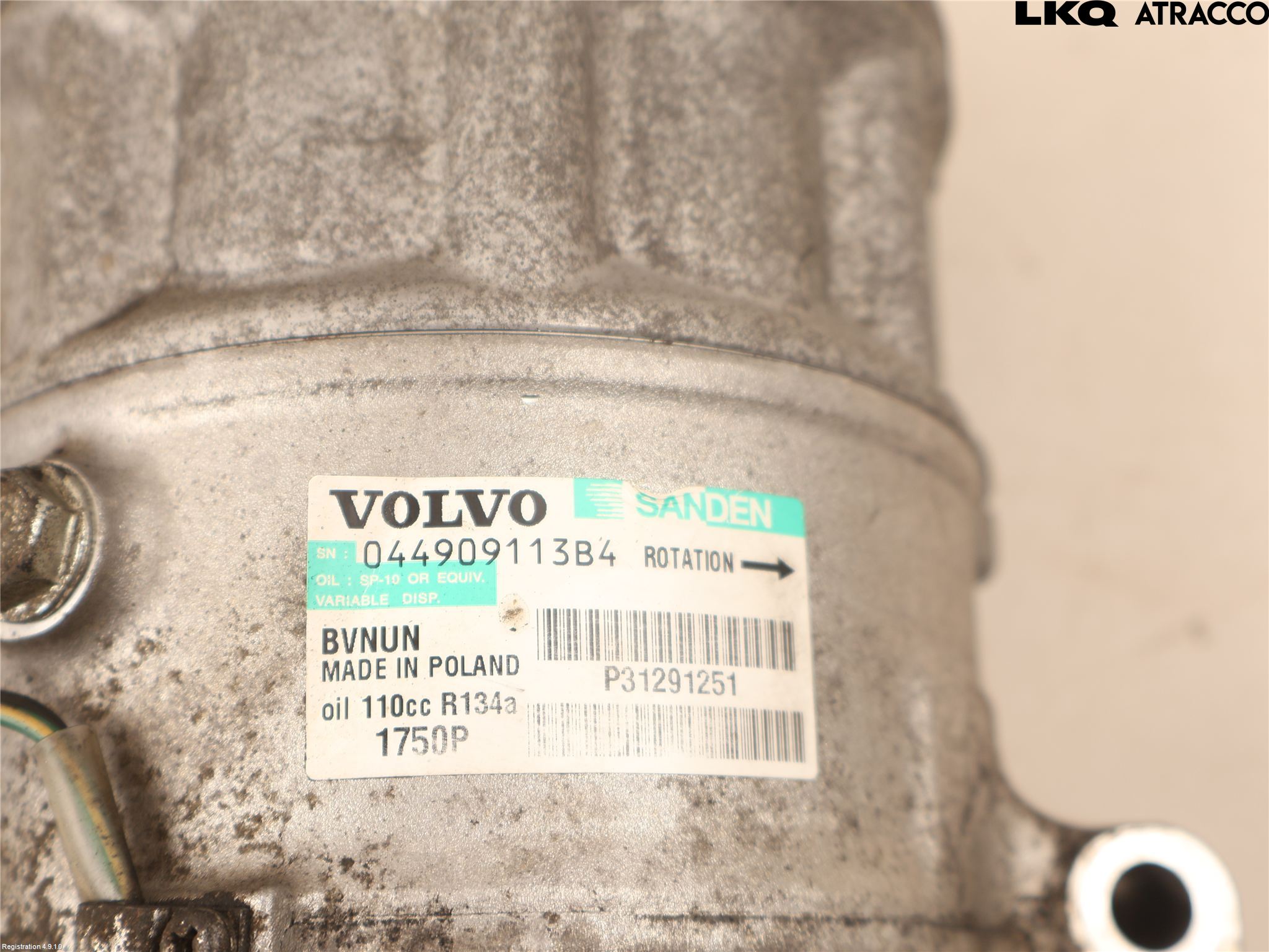 Volvo V40 12-19 Varme Ac Kompressor