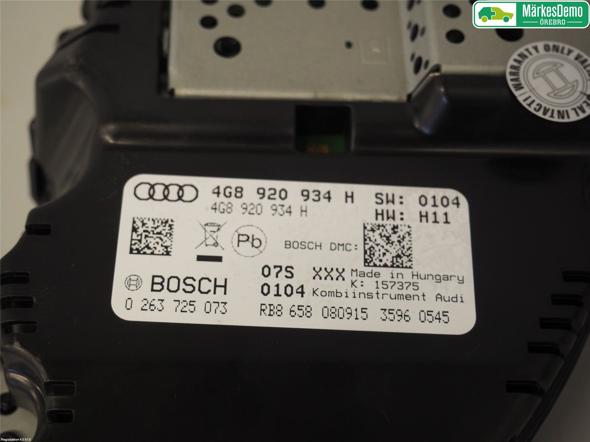 Audi A7/S7 4G 11-17 Instr Kombinert