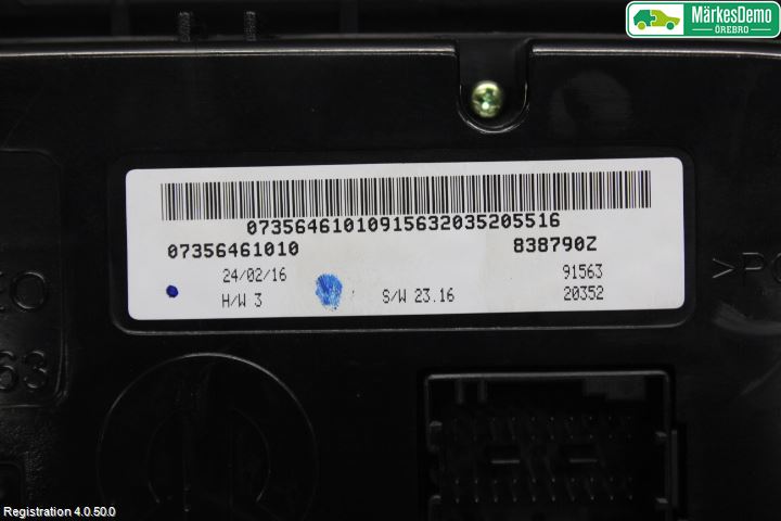 Fiat 500X 15- Varme Ac Betjening-Display