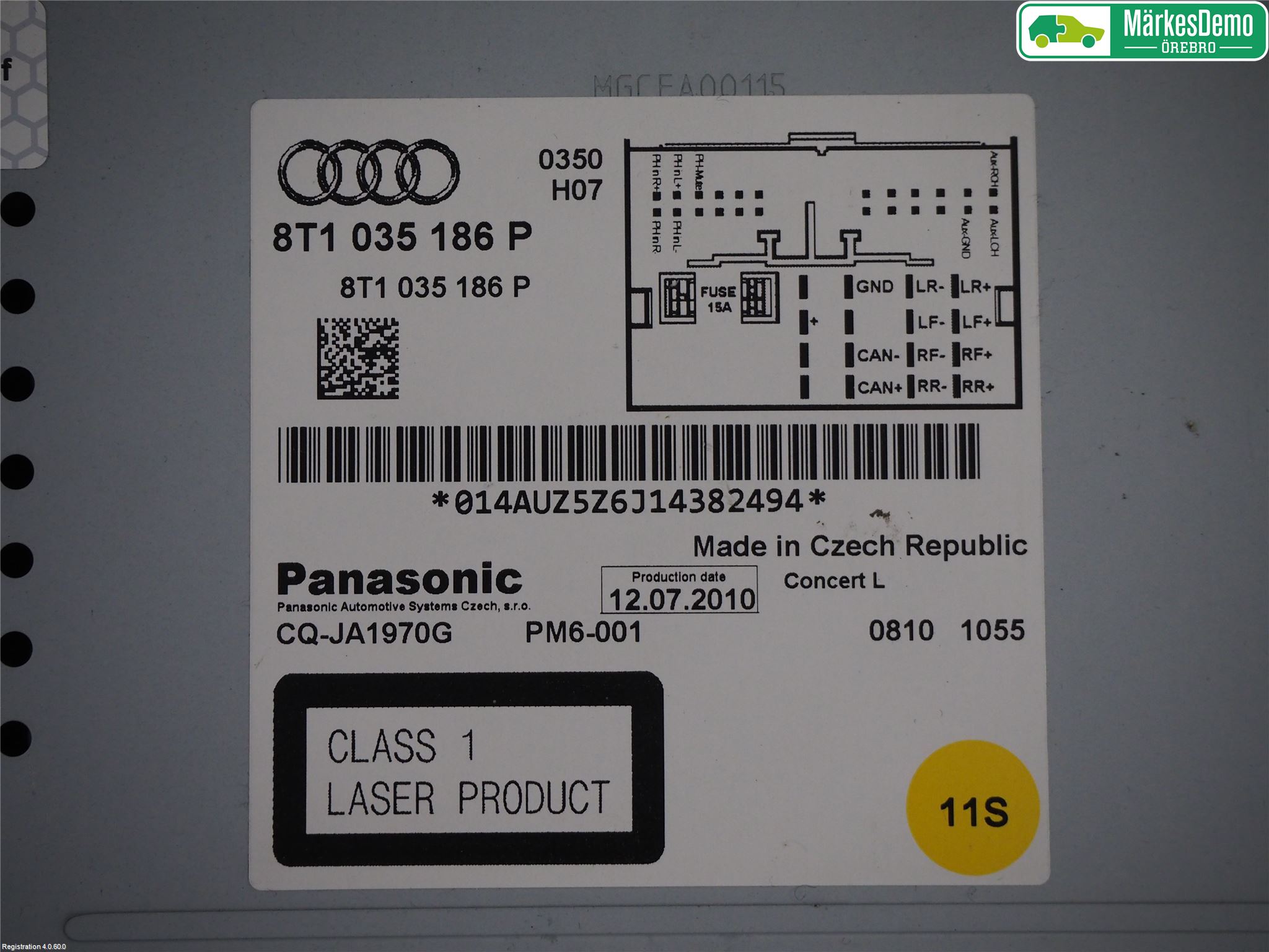 Audi A5 07-16 Stereo Radio Med Cd
