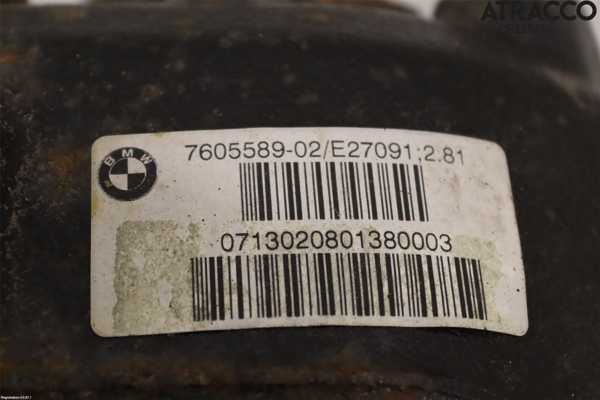 BMW 3 F30/F31/F80 12-19 Bakaksel Kardang Bak -Diff