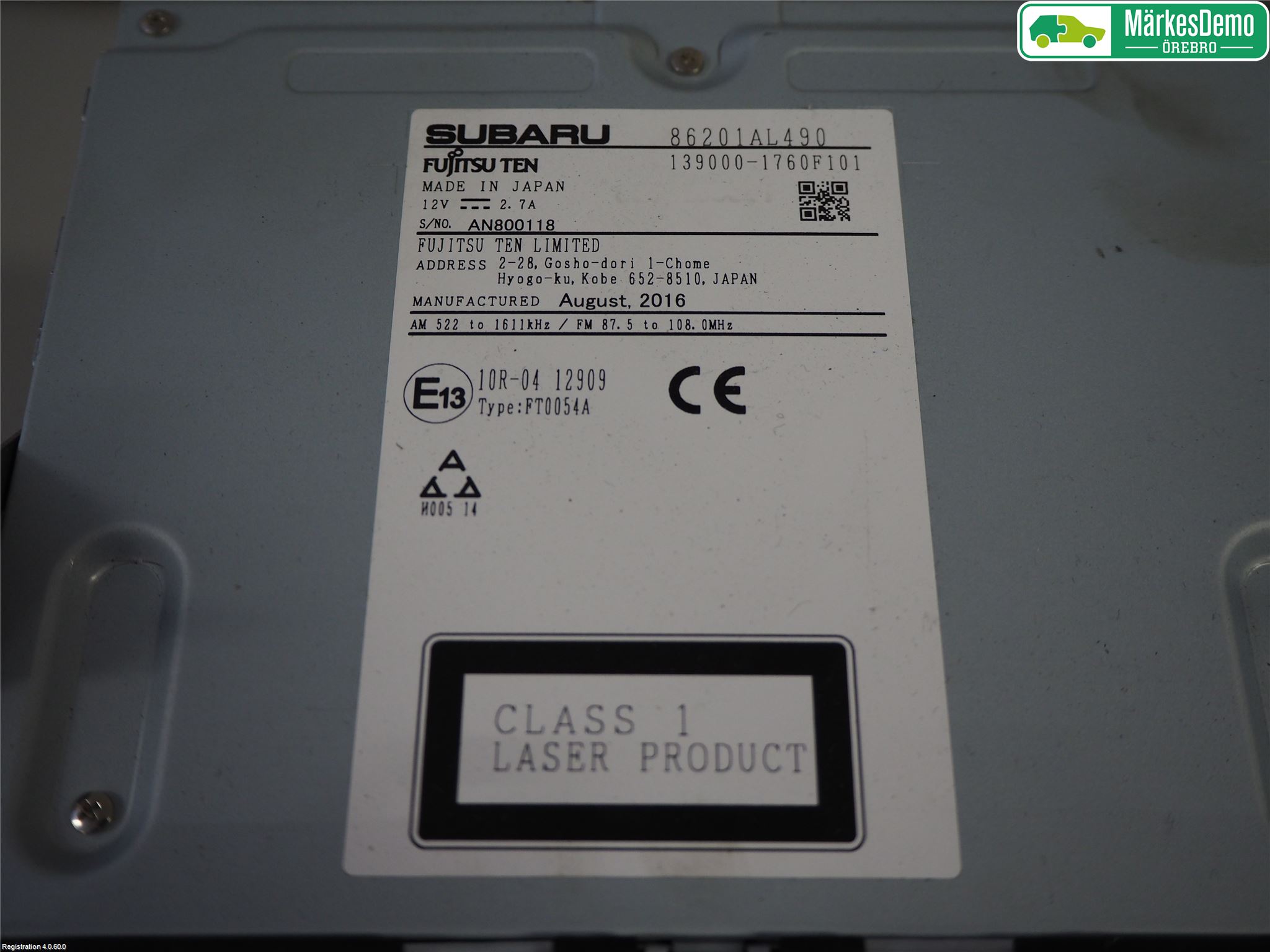 Subaru OUTBACK 15-20 Stereo Radio Med Cd