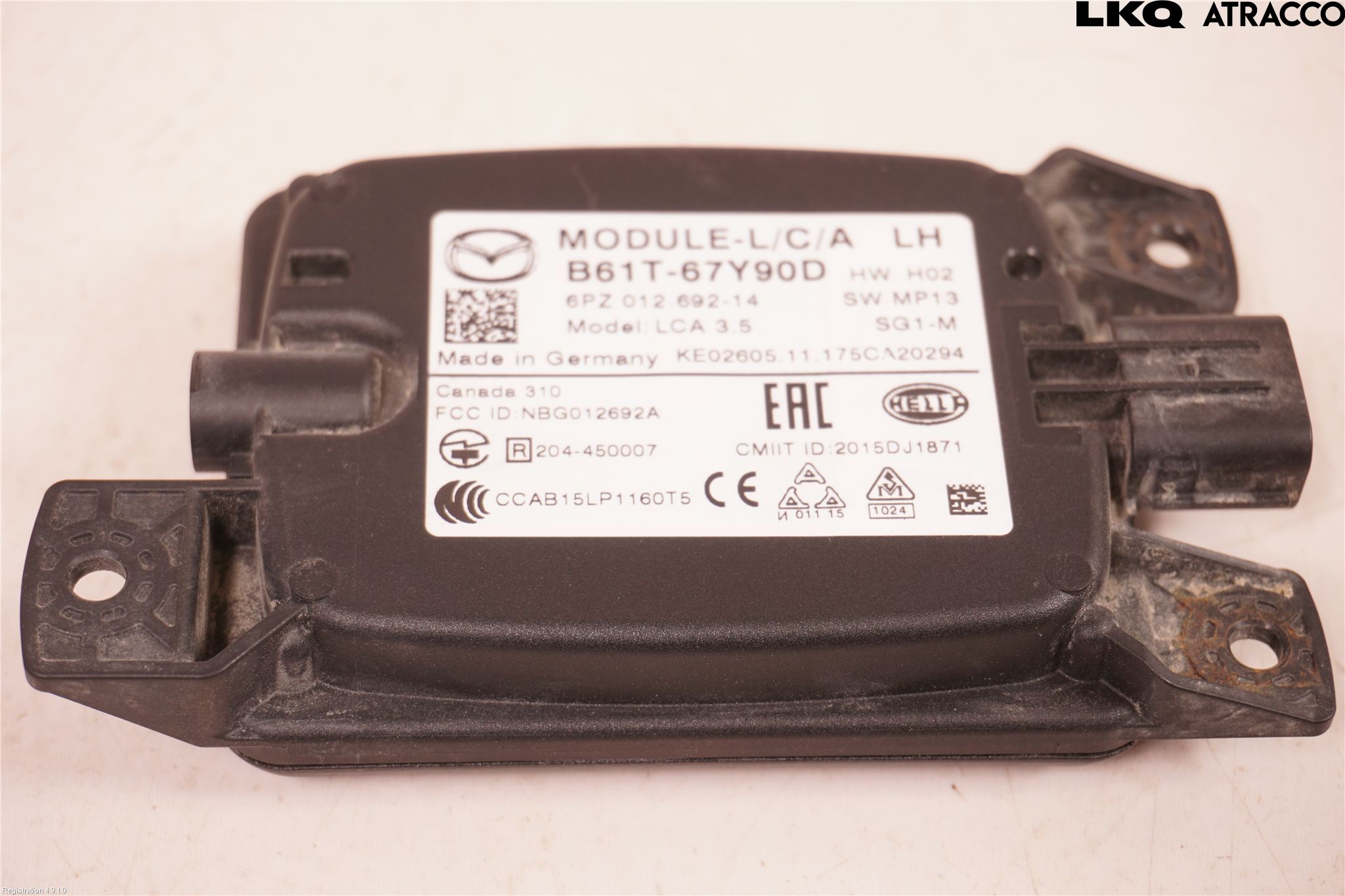 Mazda 3 III 14-19 Sensor Kollisjonsbeskyttelse