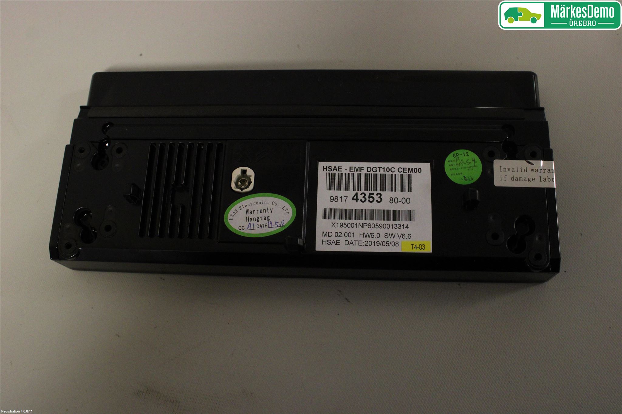 Peugeot 508 19- Instr Skjerm Dvd-Gps-Ac-Tlf