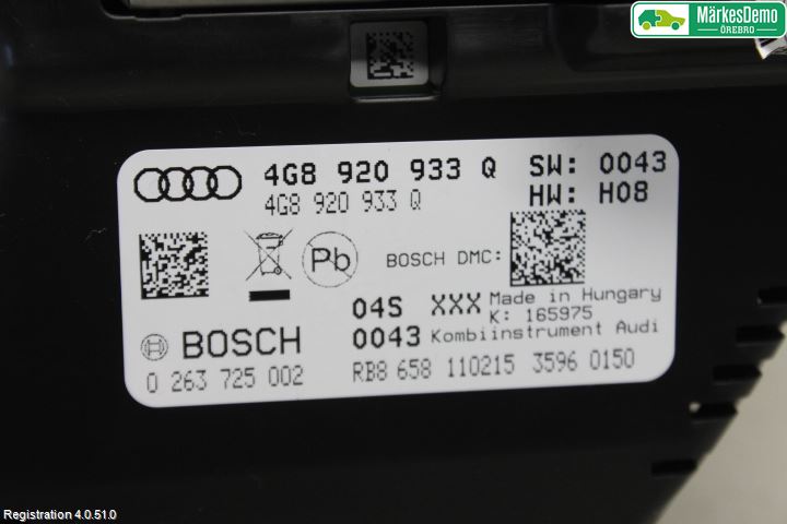 Audi A6/S6 4G 11-18 Instr Kombinert