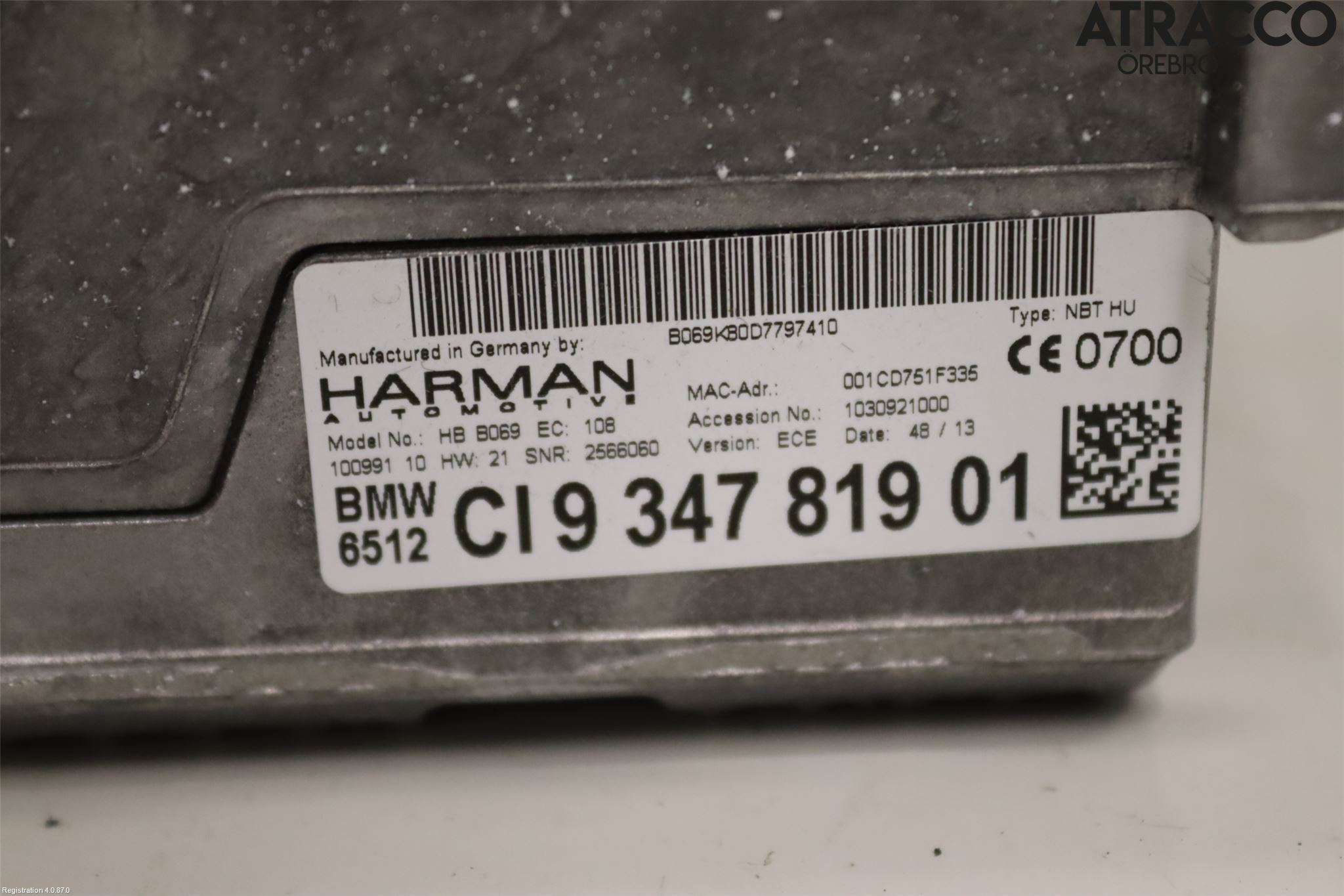 BMW 3 GT F34 13-19 Stereo Radio Med Cd