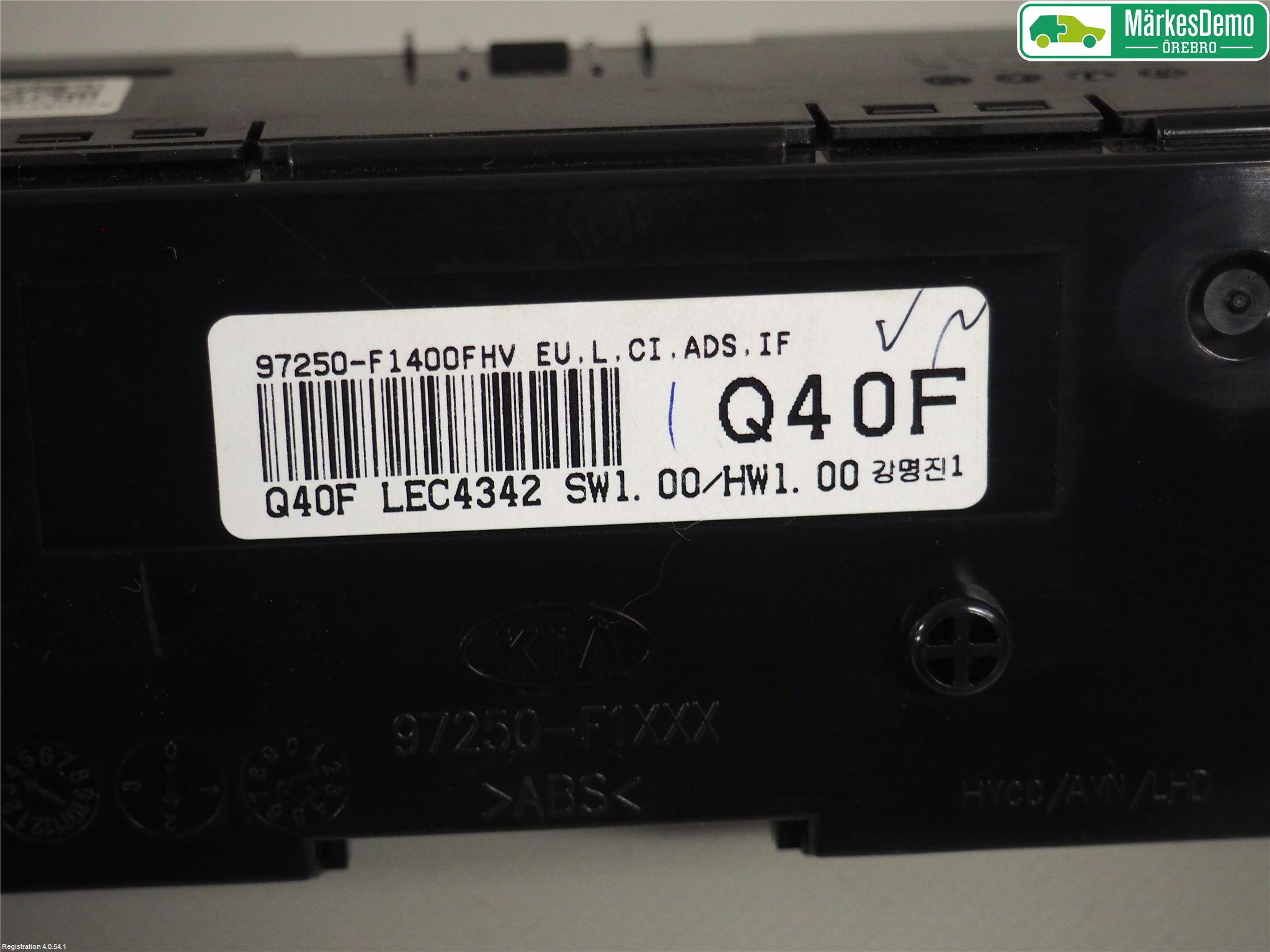 Kia SPORTAGE (QL) 16-21 Varme Ac Betjening-Display