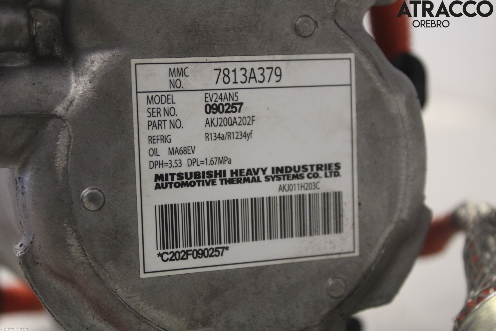 Mitsubishi OUTLANDER 13-21 Varme Ac Kompressor