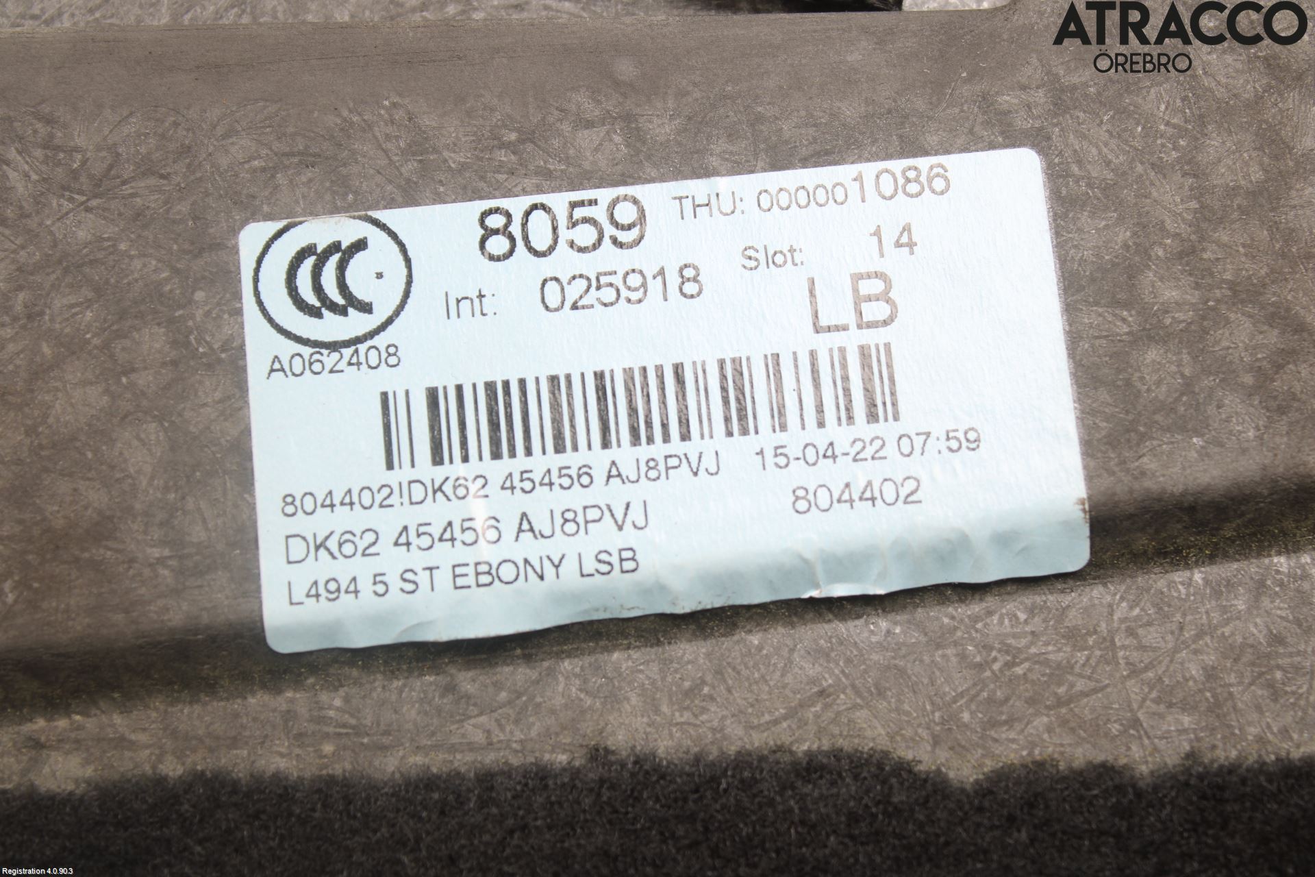 Landrover RANGE ROVER SPORT (L494) 14-22 Innr Bagasjeromkledsel