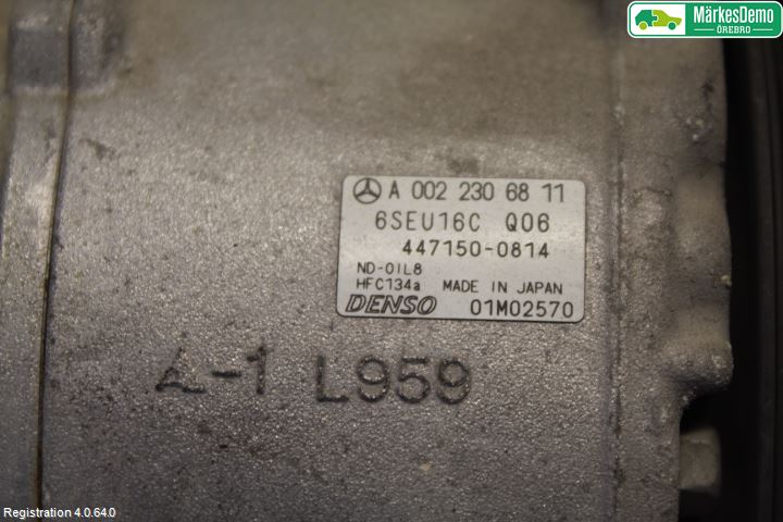 Mercedes-Benz MB A-KLASS (W169) 04-12 Varme Ac Kompressor