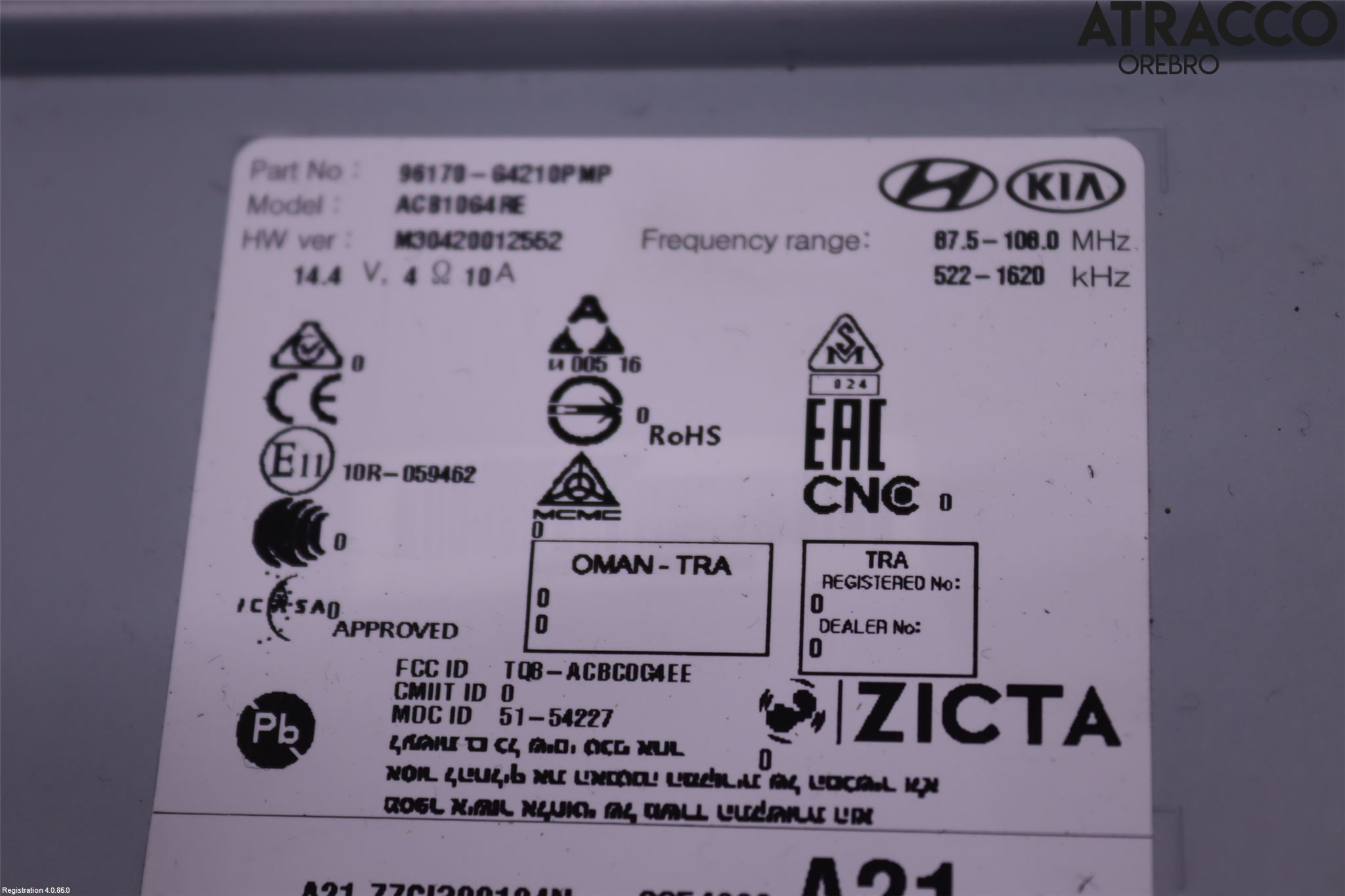 Hyundai i30 PD 17- Stereo Radio