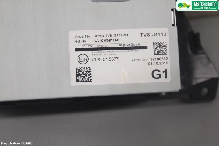Honda CIVIC 12-16 Instr Skjerm Dvd-Gps-Ac-Tlf