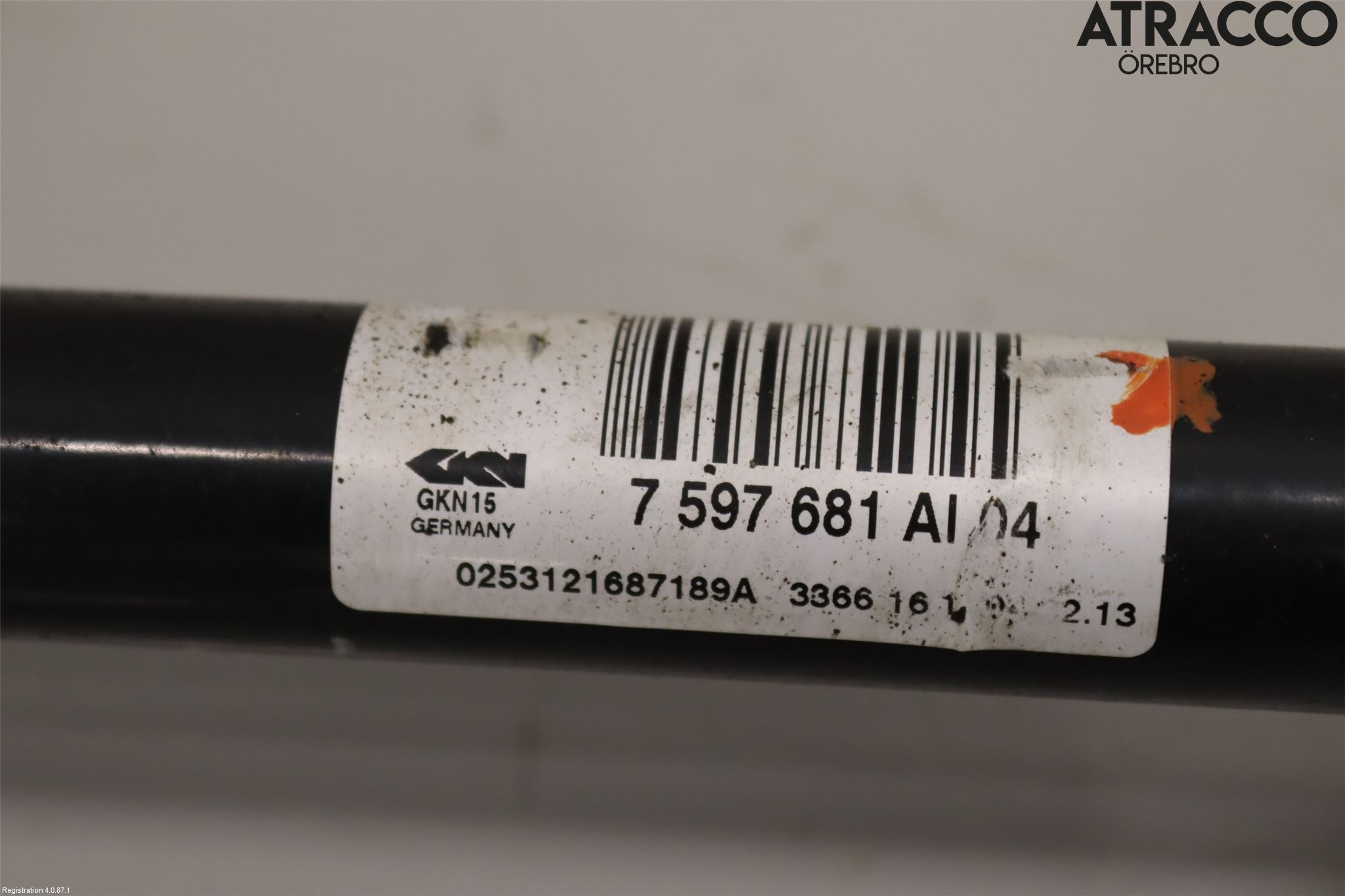BMW 3 F30/F31/F80 12-19 Drivaksel Bak Kompl Venstre