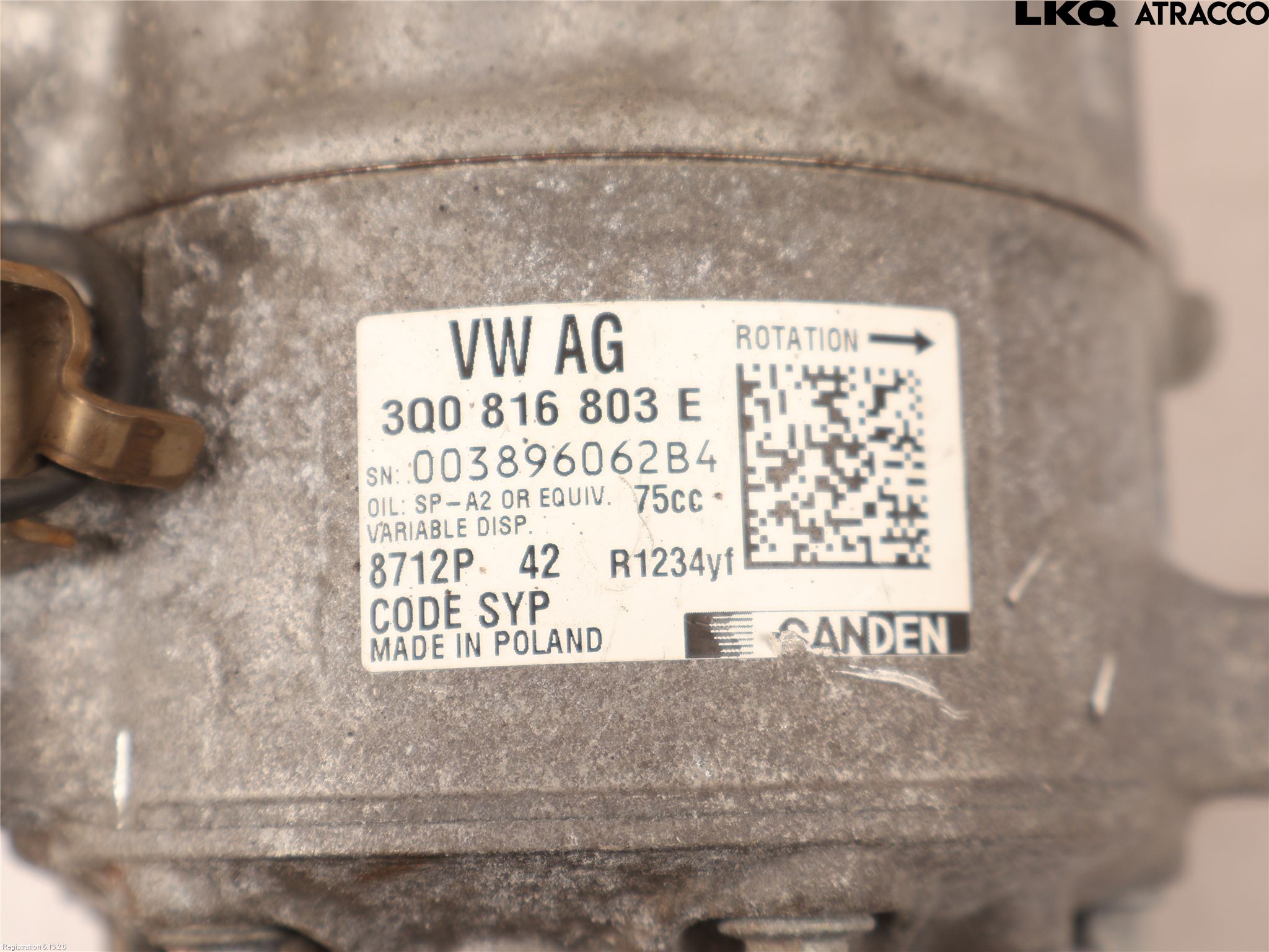 Volkswagen VW PASSAT 20-24 Varme Ac Kompressor