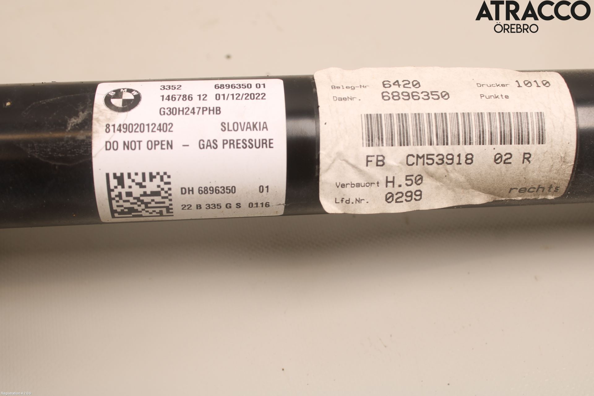 BMW 5 G30/G31/F90 17-23 Fjærbein Bak Høyre