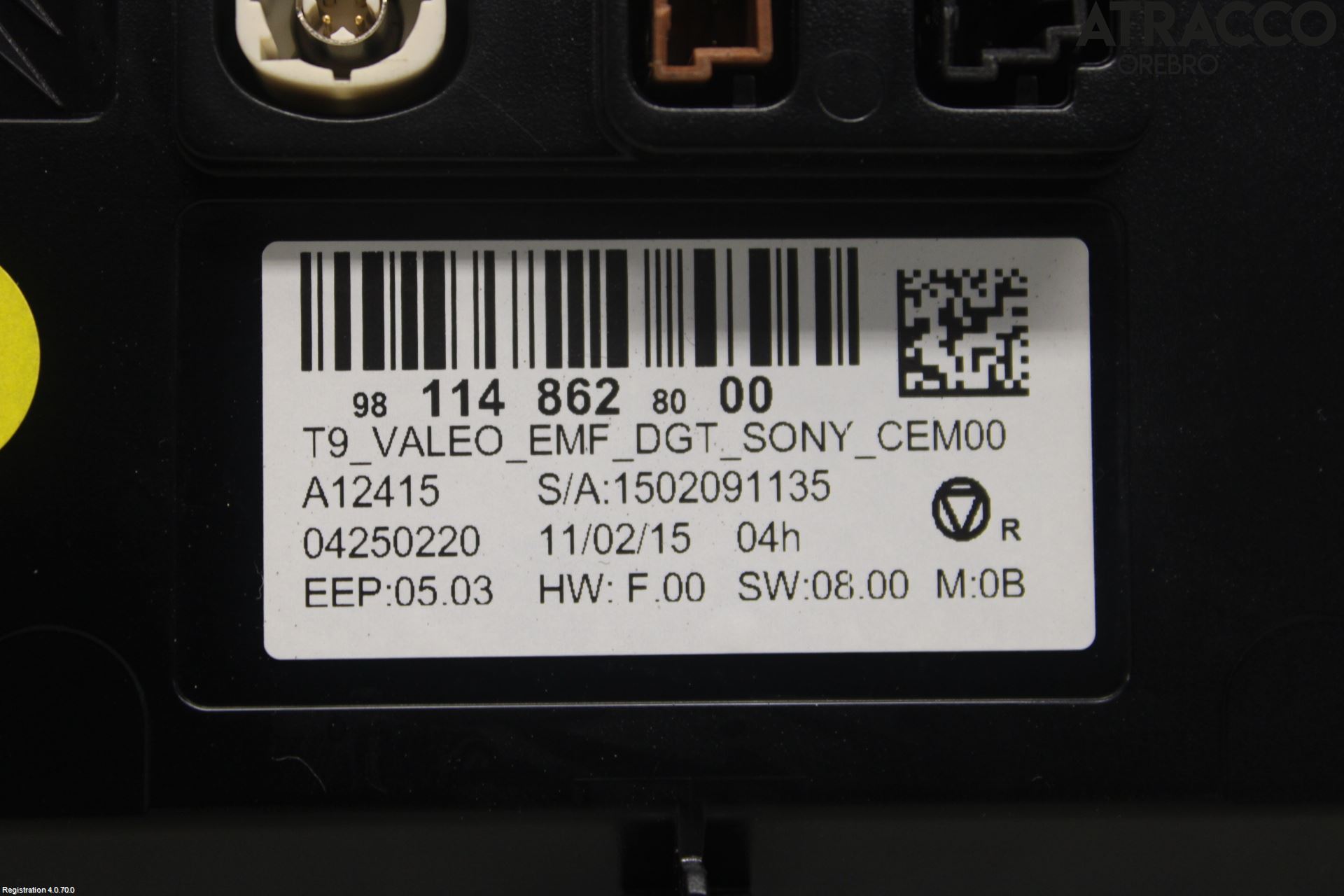 Peugeot 308 14-21 Instr Skjerm Dvd-Gps-Ac-Tlf