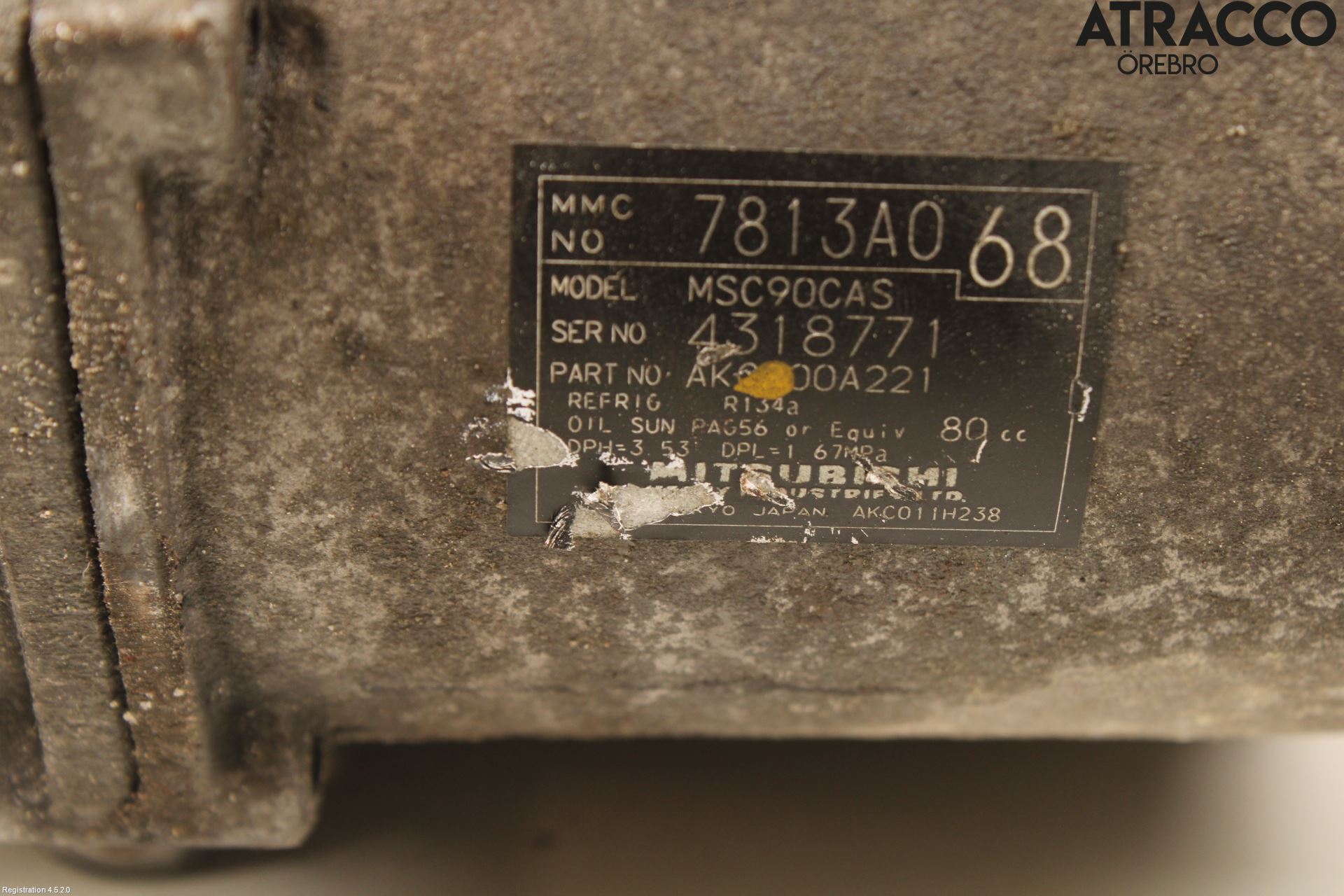 Mitsubishi LANCER 07-14 Varme Ac Kompressor