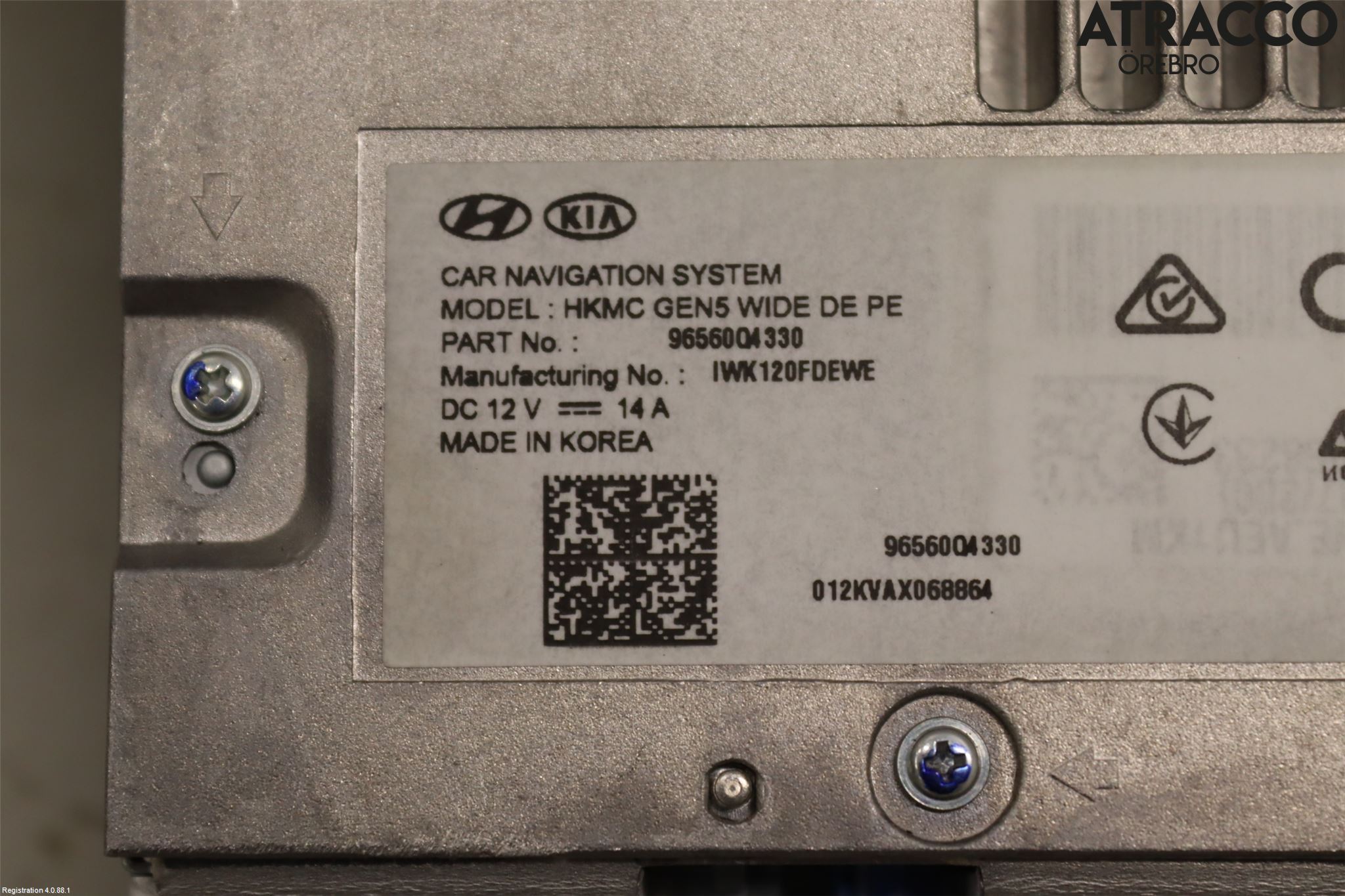 Kia NIRO (DE) 17-22 Instr Skjerm Dvd-Gps-Ac-Tlf