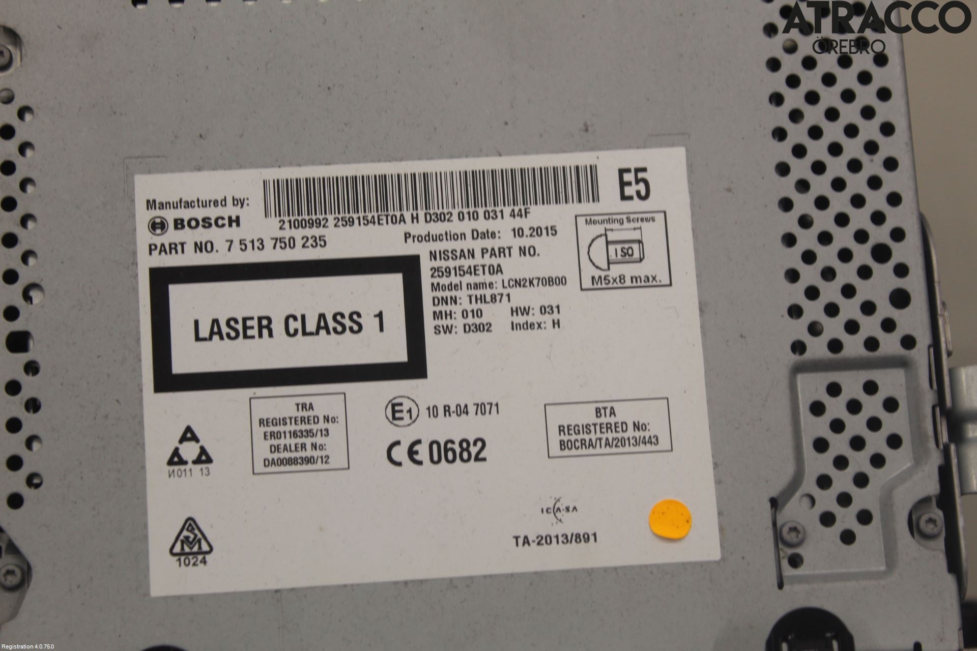 Nissan X-TRAIL 14-21 Stereo Radio Med Cd