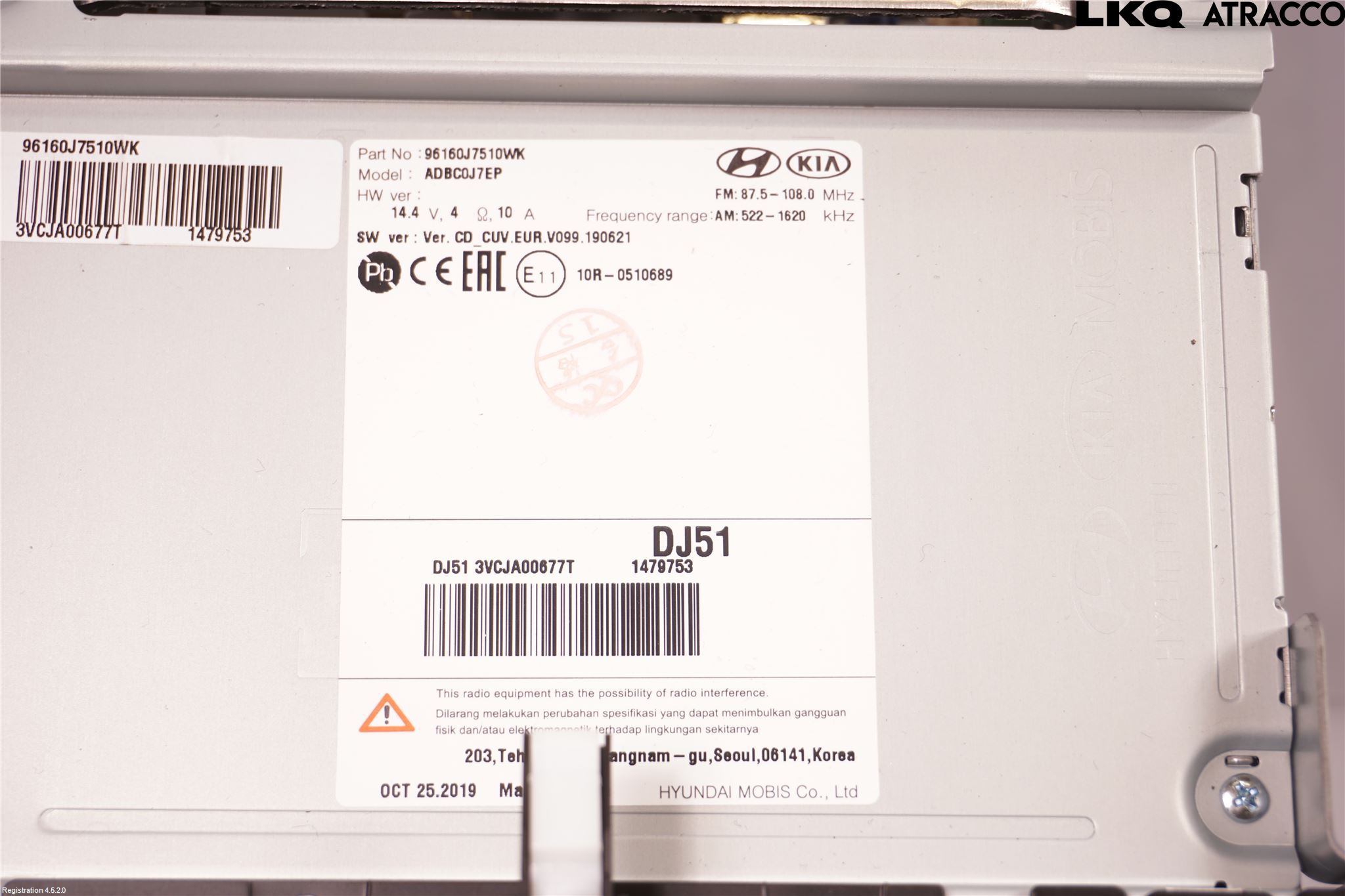 Kia CEED/CEED SW 19- Stereo Radio Med Cd