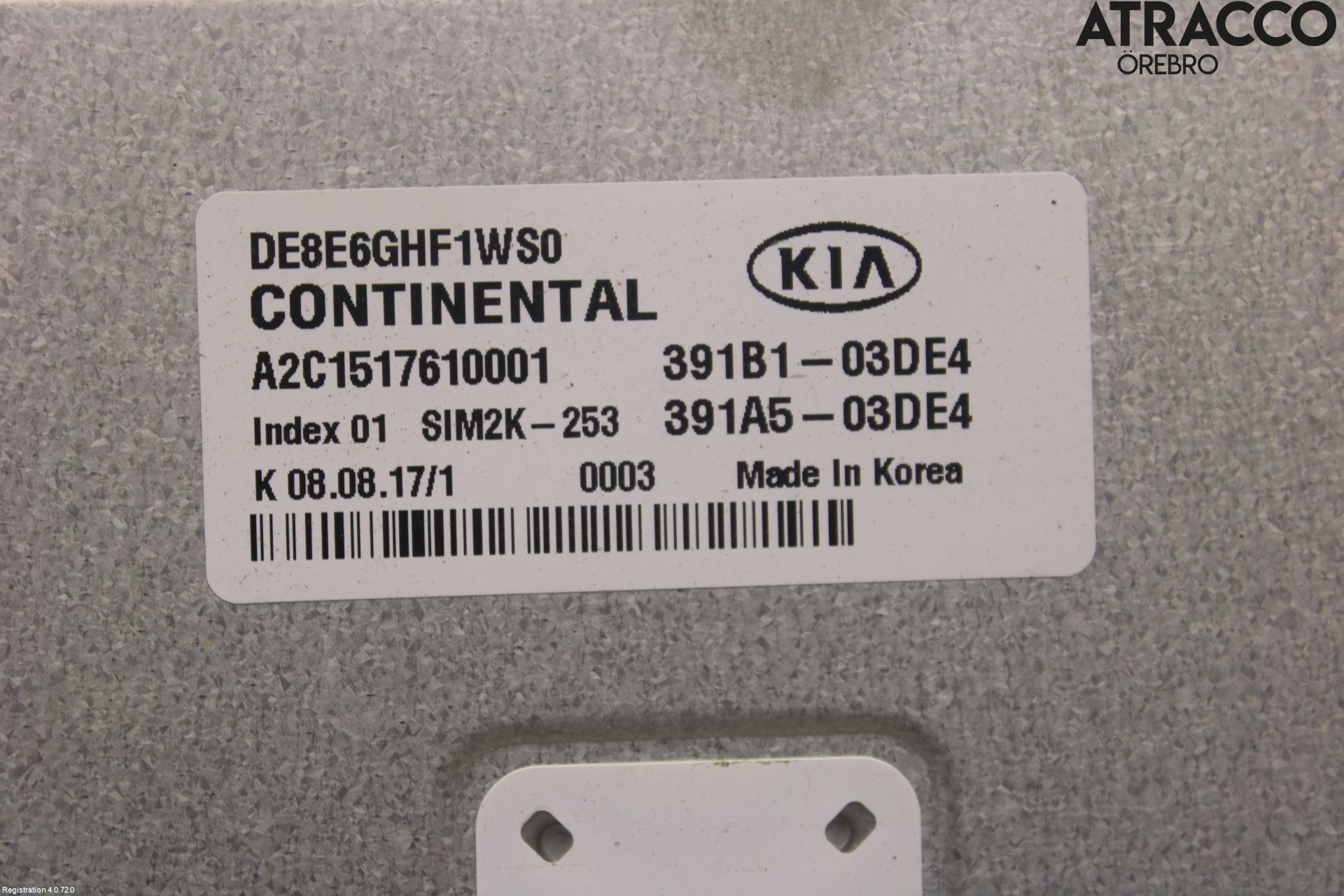 Kia NIRO (DE) 17-22 Styreenhet Innsprøytning