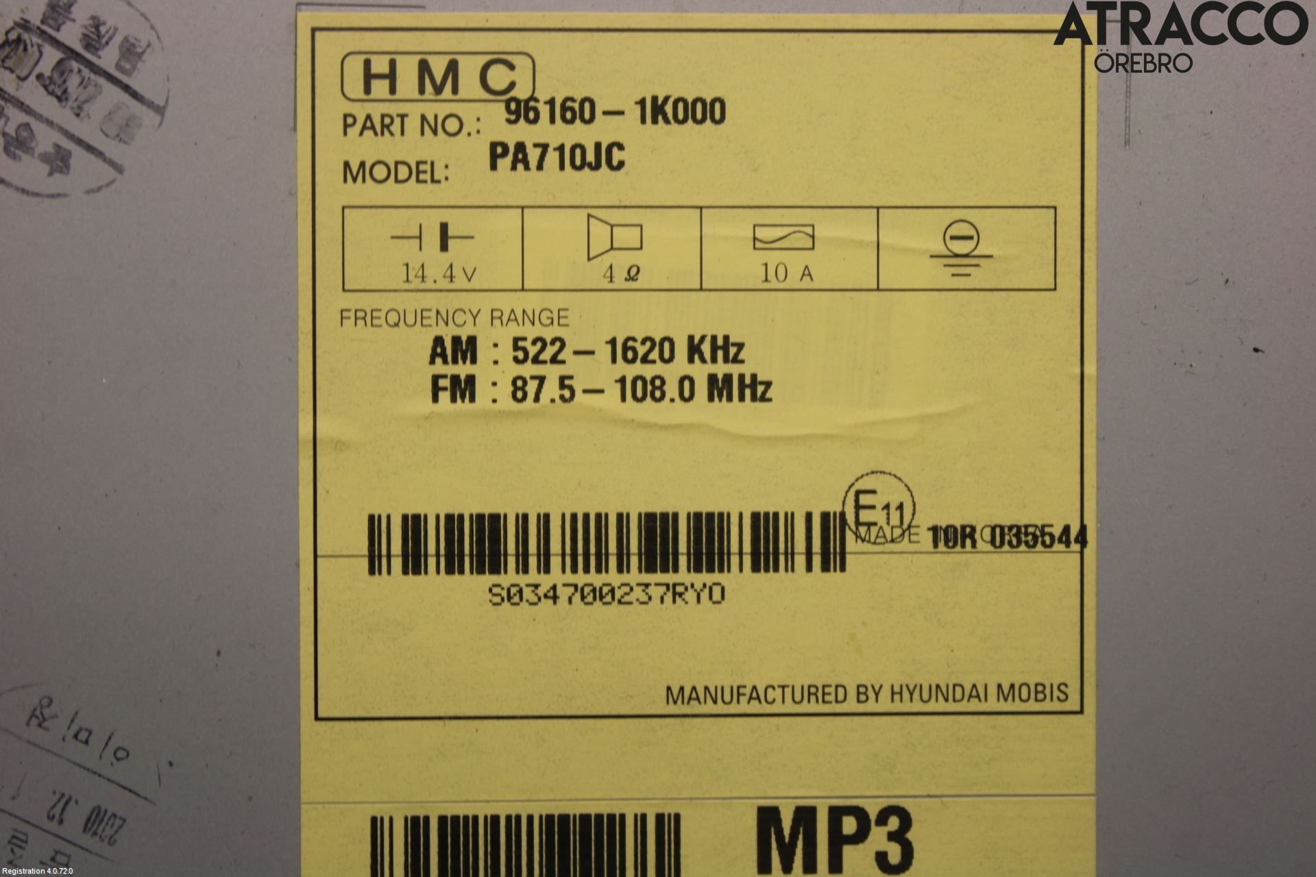 Hyundai ix20 Stereo Radio Med Cd