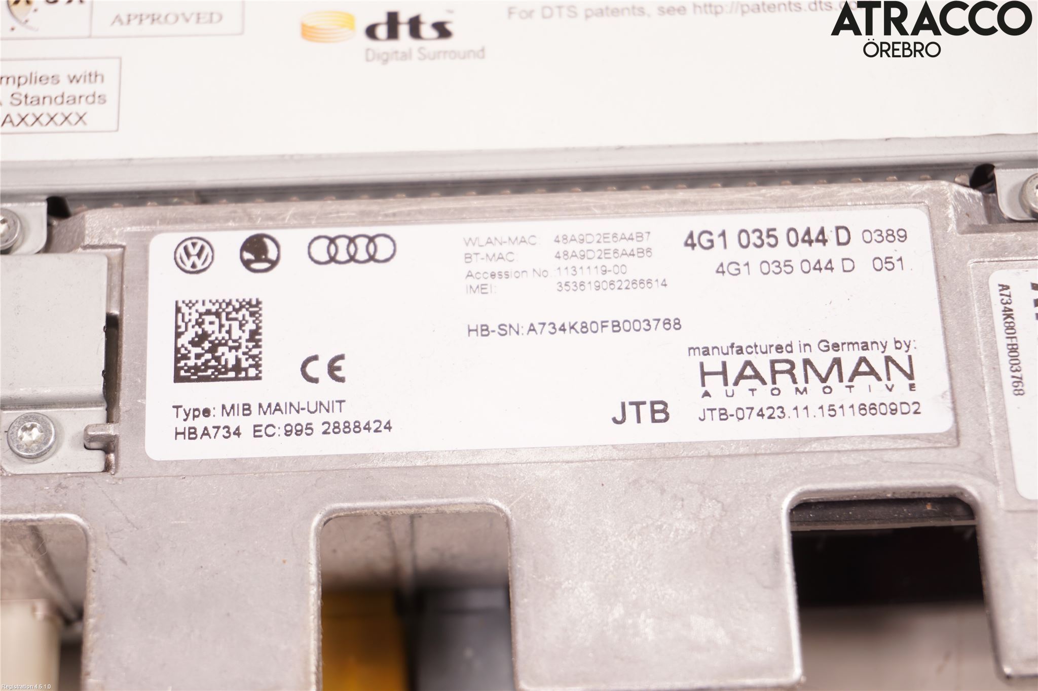 Audi A7/S7 4G 11-17 Stereo Radio Med Cd