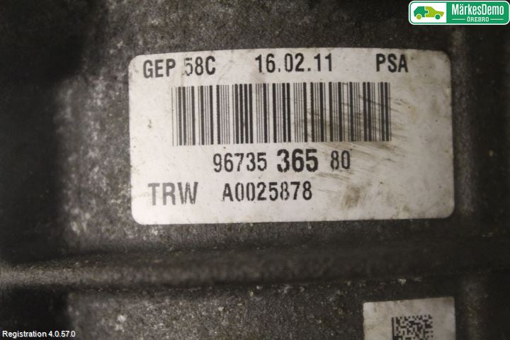 Peugeot 308 08-13 Servostyring Eletrisk Pumpe