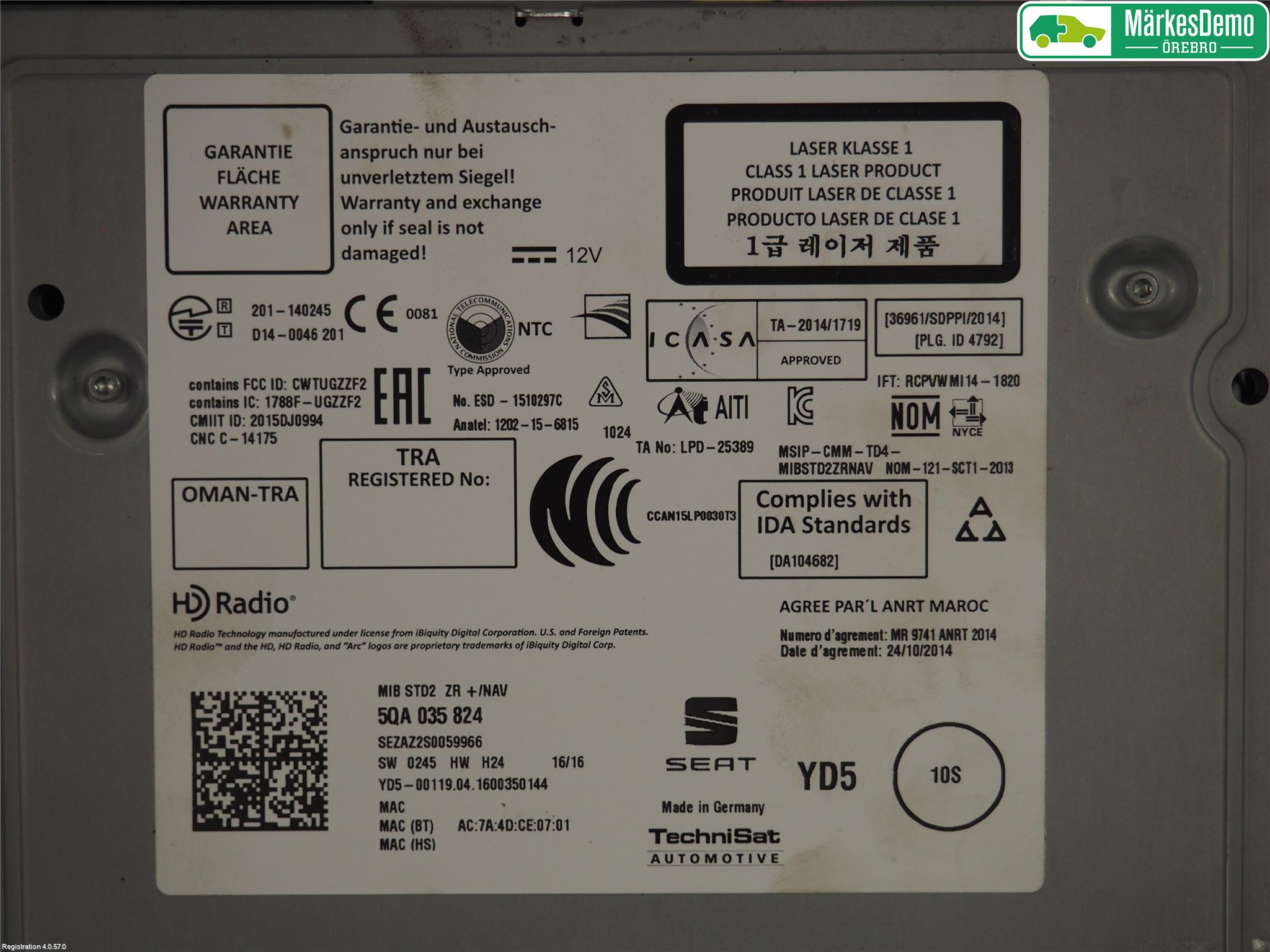 Seat IBIZA IV 08-16 Stereo Radio