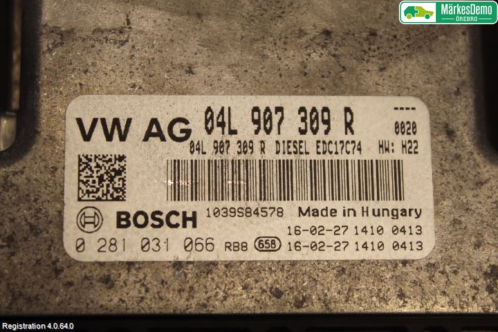 Volkswagen VW GOLF / E-GOLF VII 13-20 Styreenhet Innsprøytning