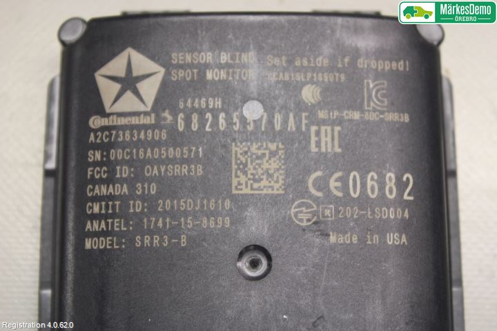 Jeep GRAND CHEROKEE 10-20 Sensor Kollisjonsbeskyttelse