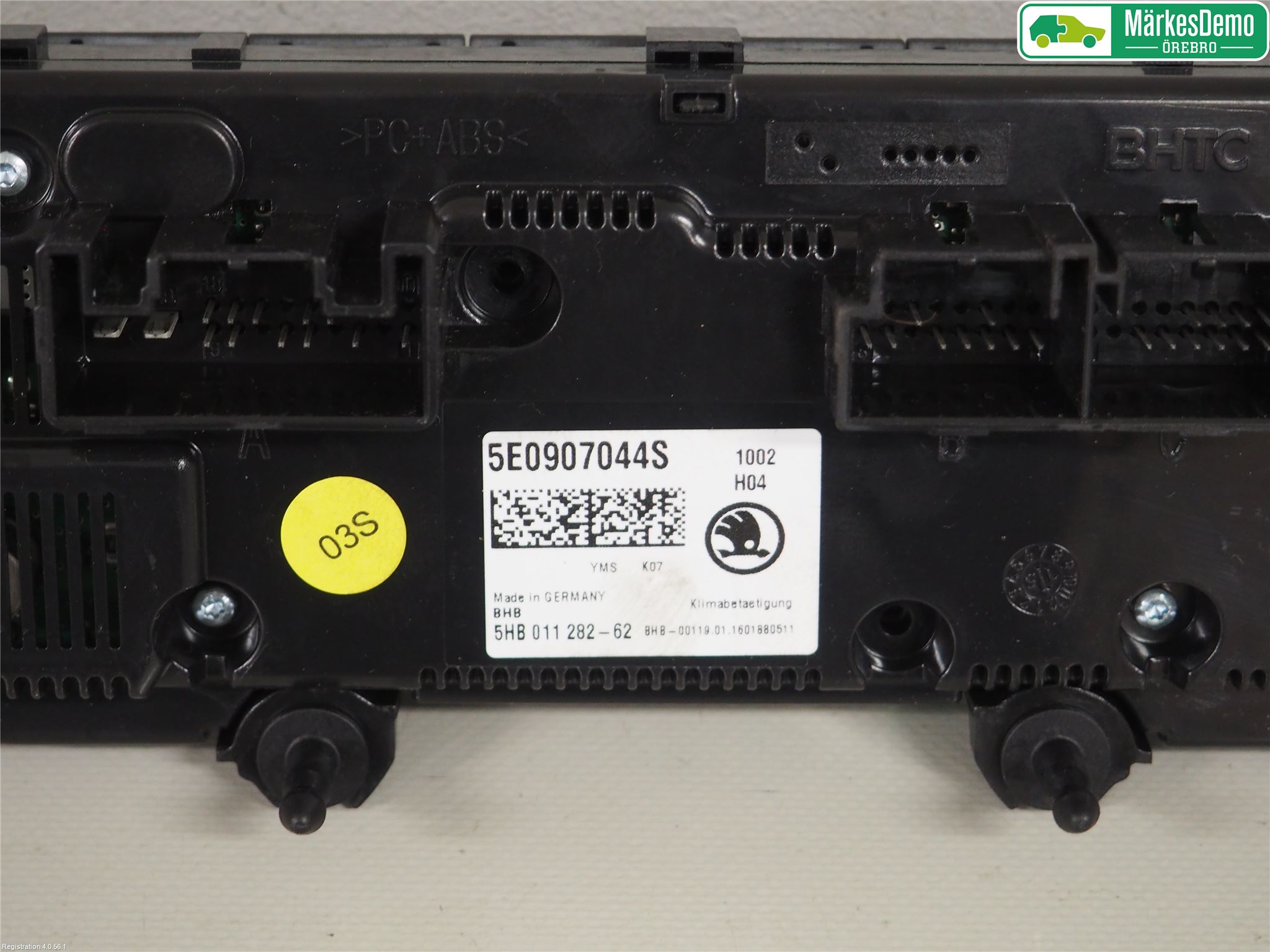 Skoda OCTAVIA (5E) 13-20 Varme Ac Betjening-Display